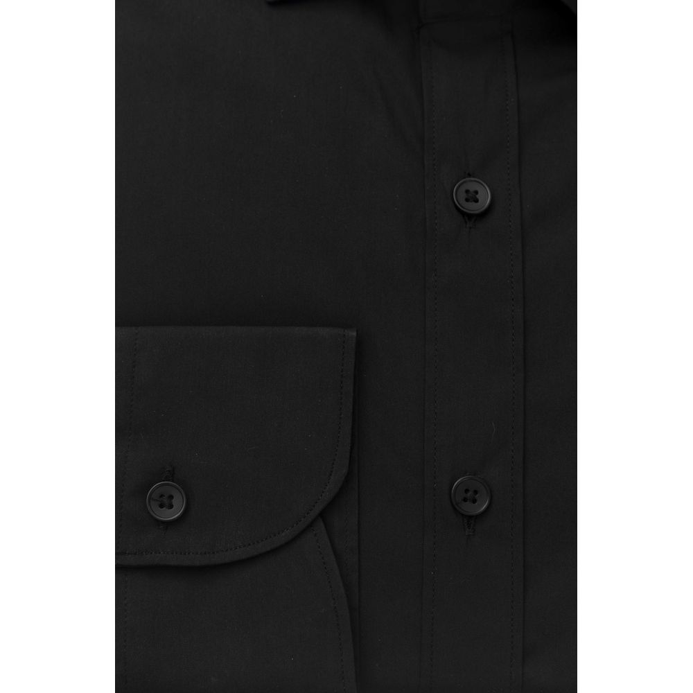 Camisa de algodón negra