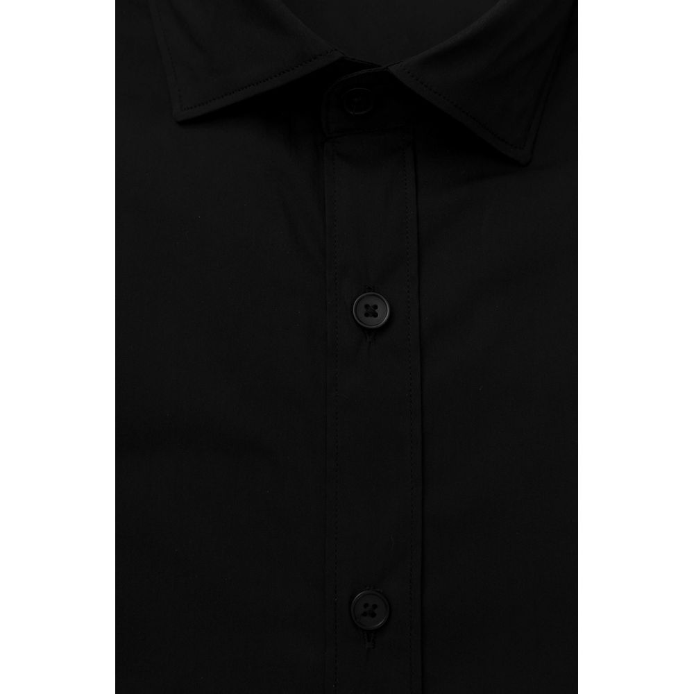 Camisa de algodón negra