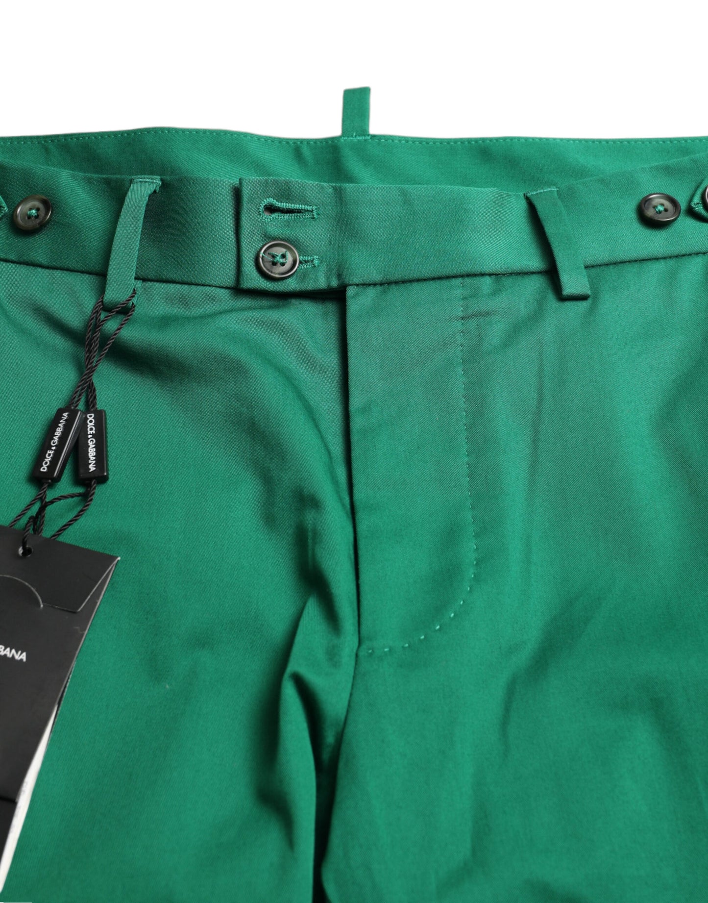 Bermuda da uomo in cotone elasticizzato verde intenso