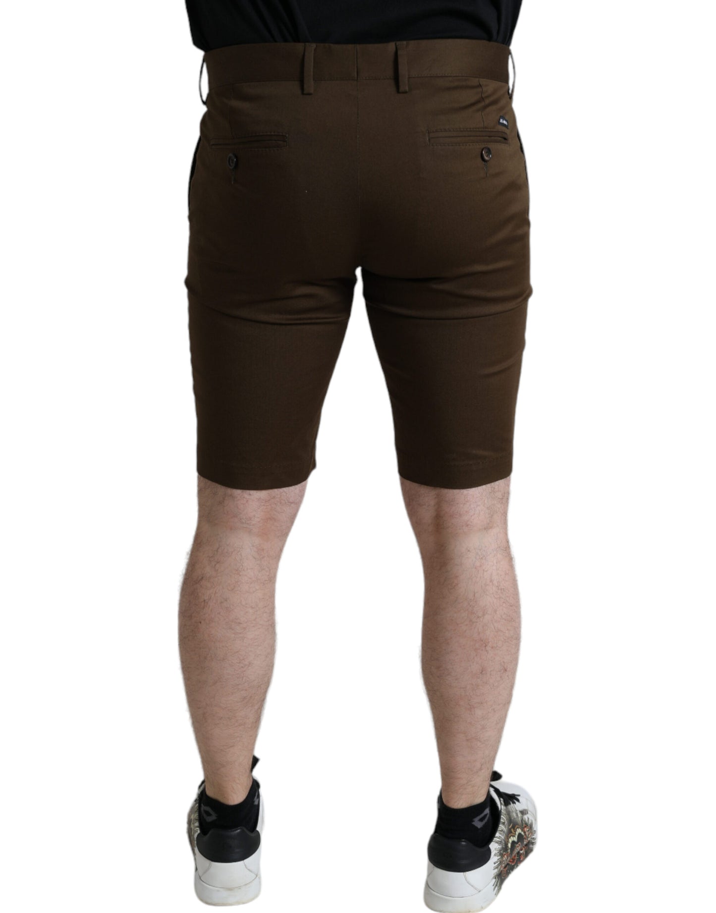 Bermudas de hombre de algodón elástico marrón