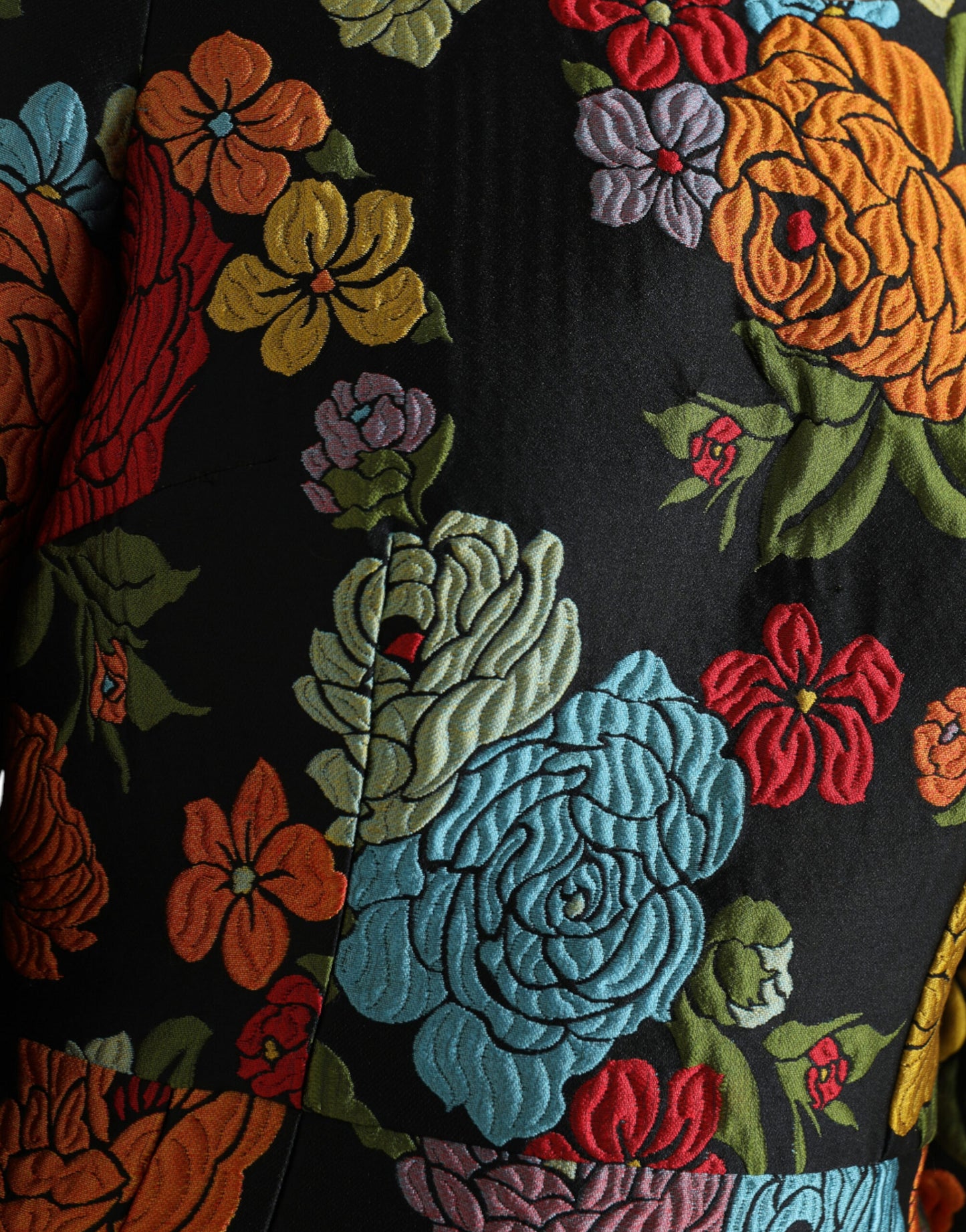Dolce & Gabbana Elegantes Bleistiftkleid mit Blumenstickerei
