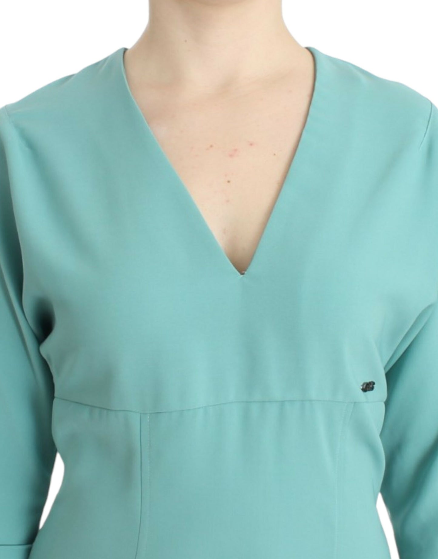 Robe midi verte élégante à décolleté en V de Costume National