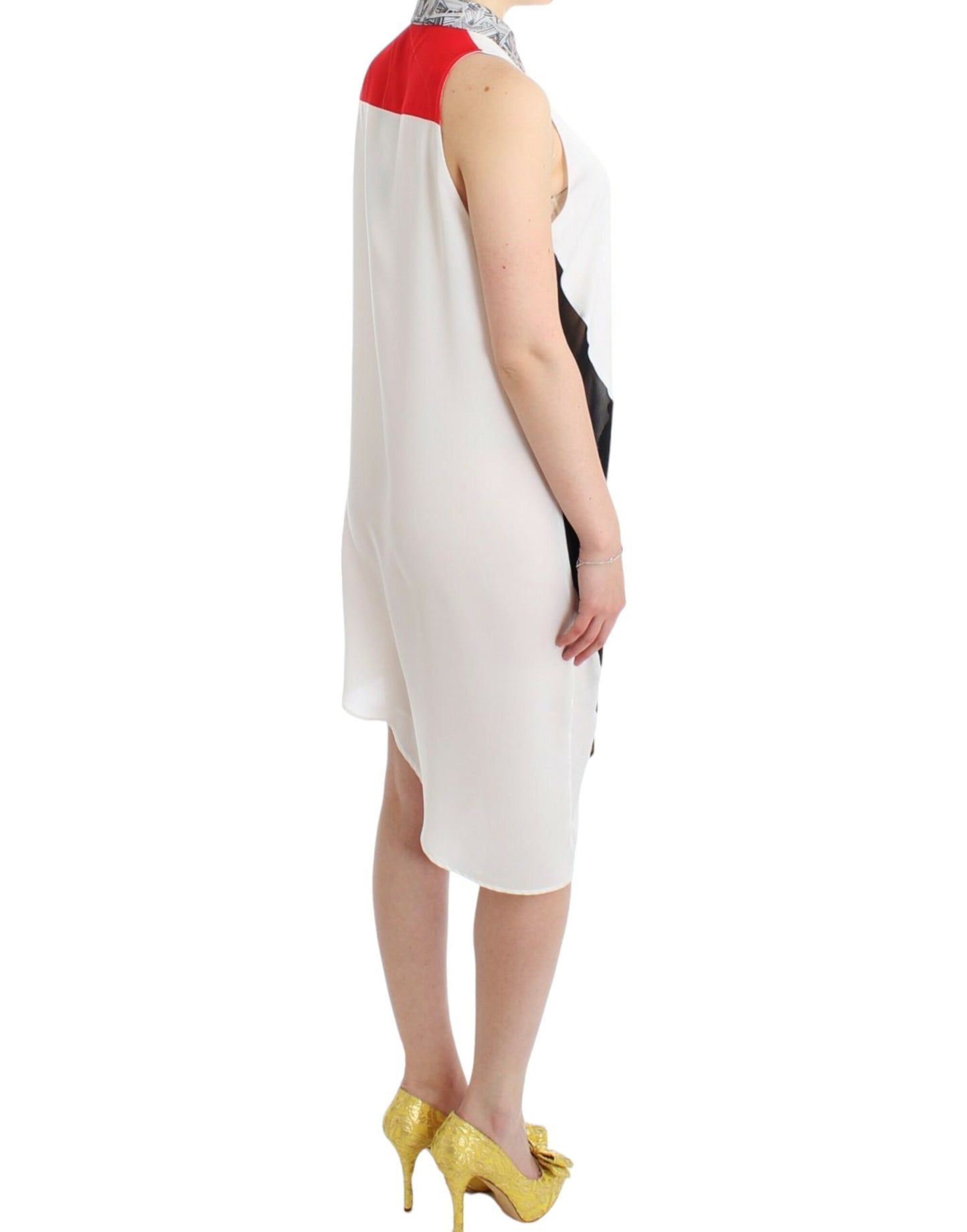 Costume National asymmetrisches Hemd Kleid mit Knöpfen