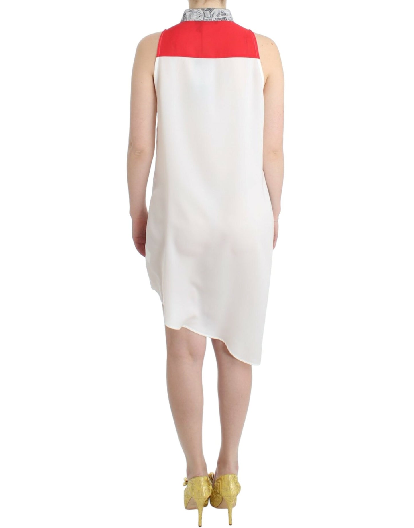 Costume National asymmetrisches Hemd Kleid mit Knöpfen