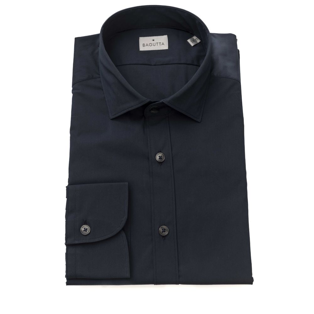 Bagutta Elegance: Camisa ajustada con cuello francés
