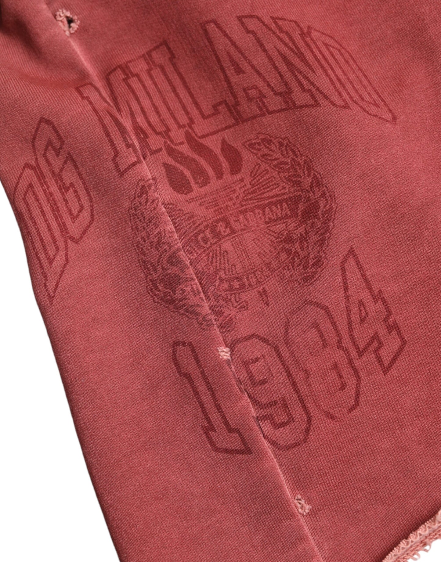 Pantaloncini corti in felpa di cotone marrone a vita alta