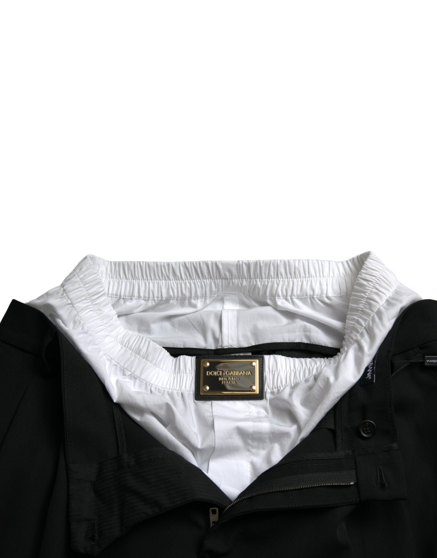 Pantalón de vestir recto formal de lana negro