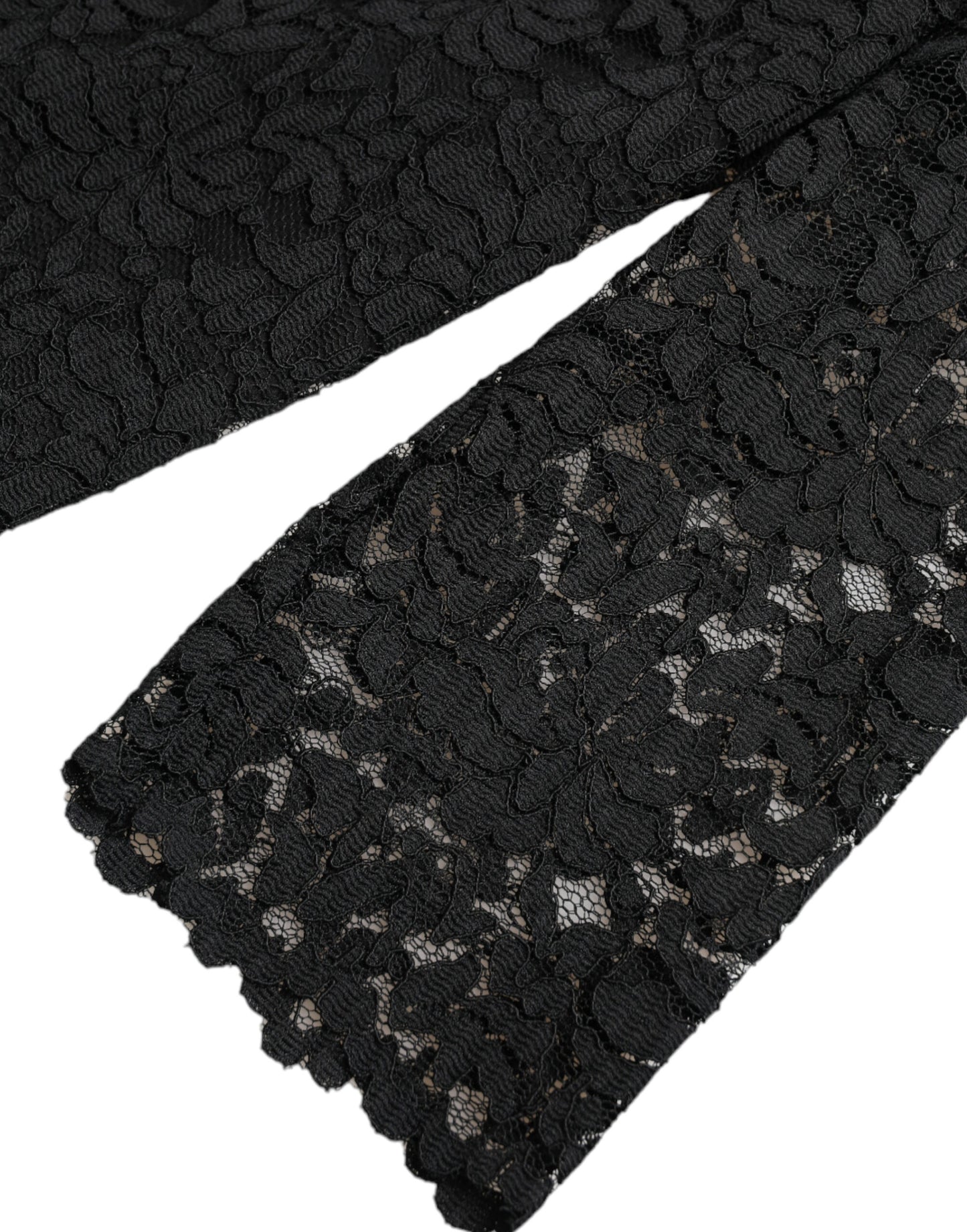 Dolce & Gabbana Elegantes langärmliges Oberteil aus floraler Spitze