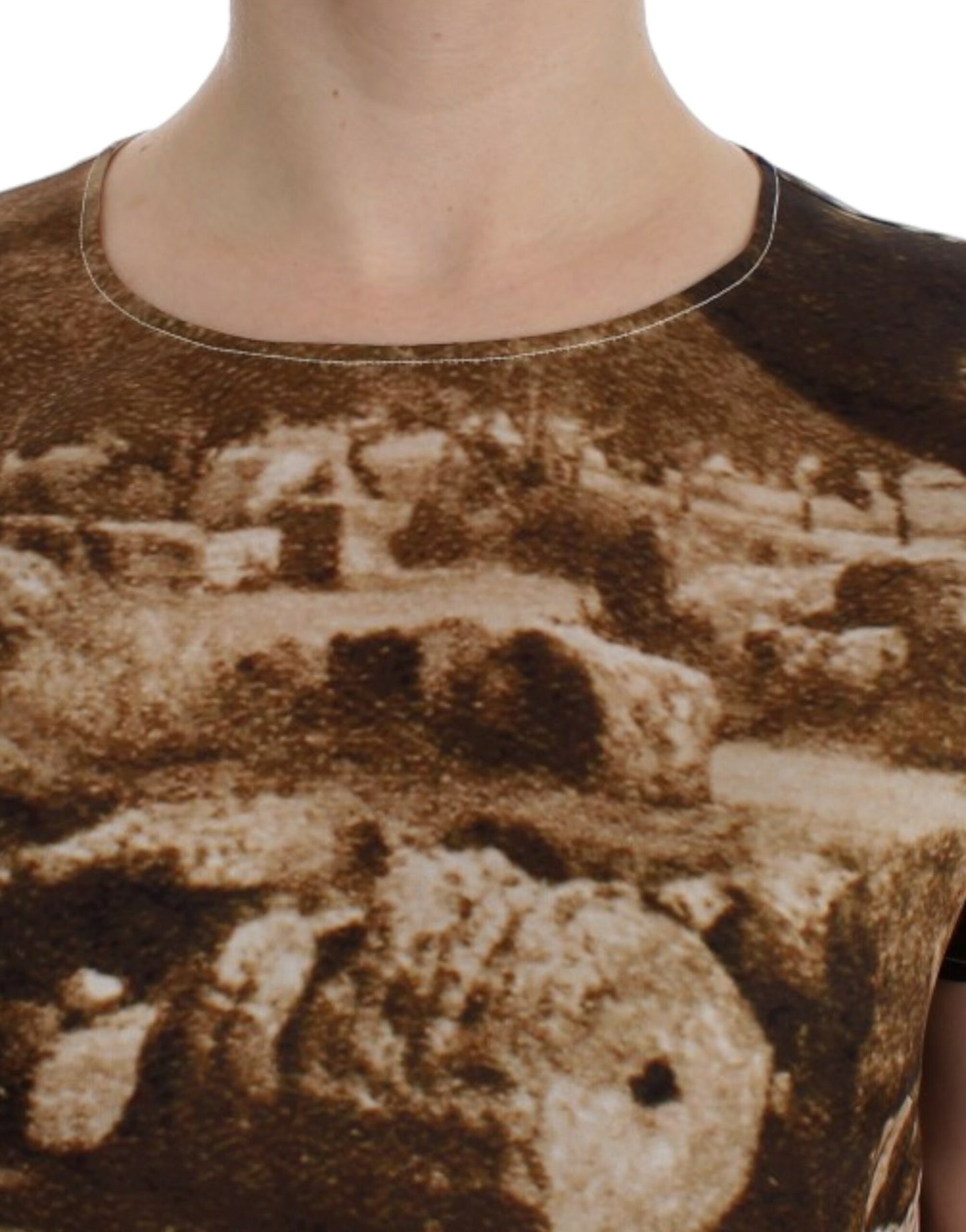 Blusa in seta taorminese marrone