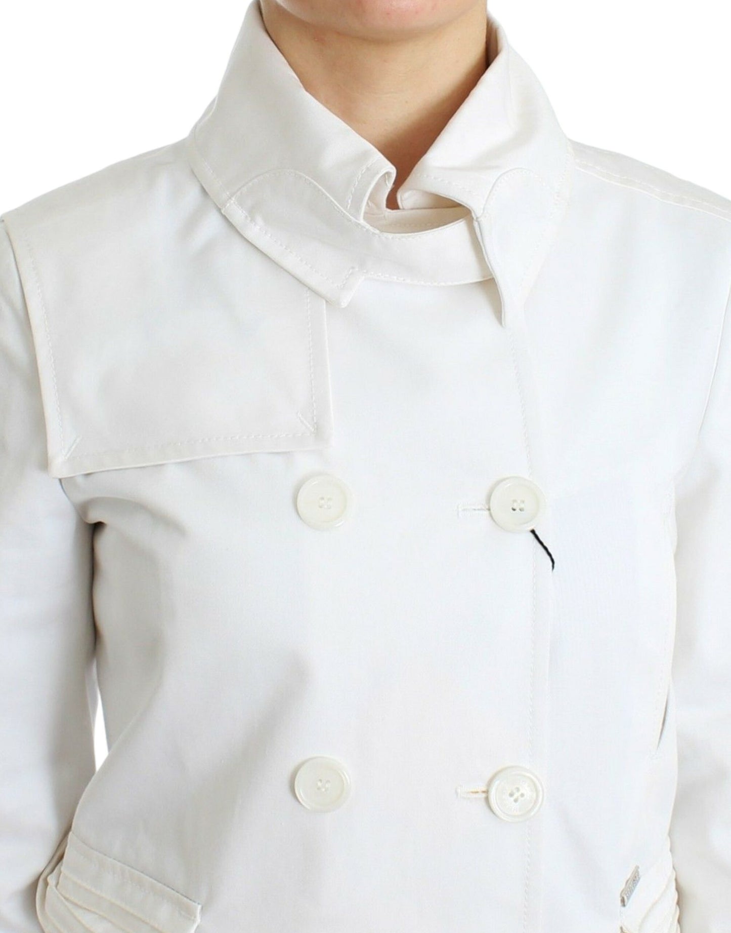 Giacca blazer doppiopetto bianca