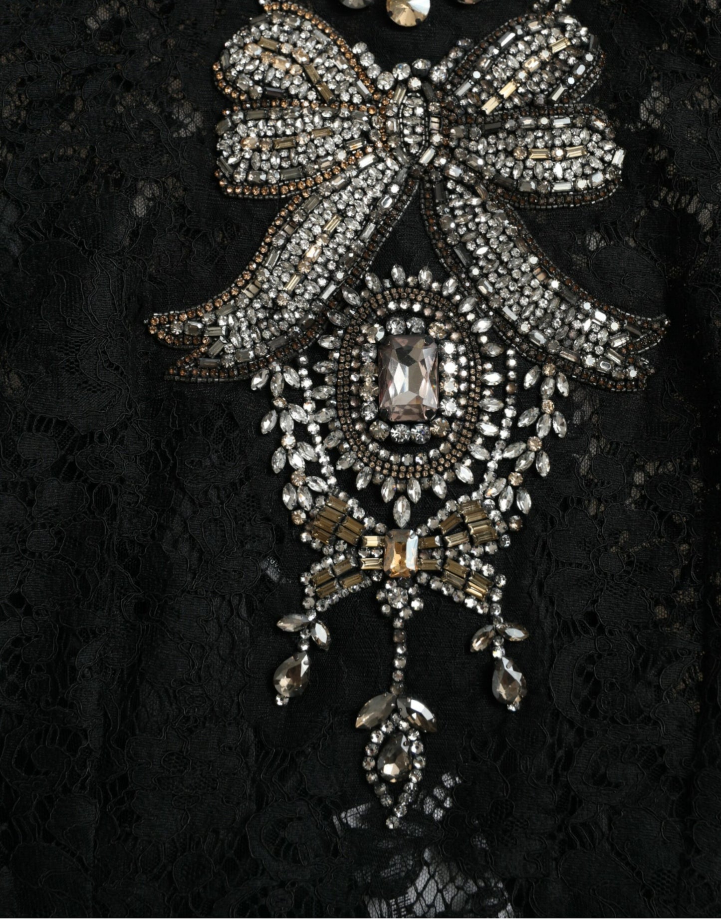 Dolce & Gabbana Elegantes Etuikleid mit Kristallverzierung