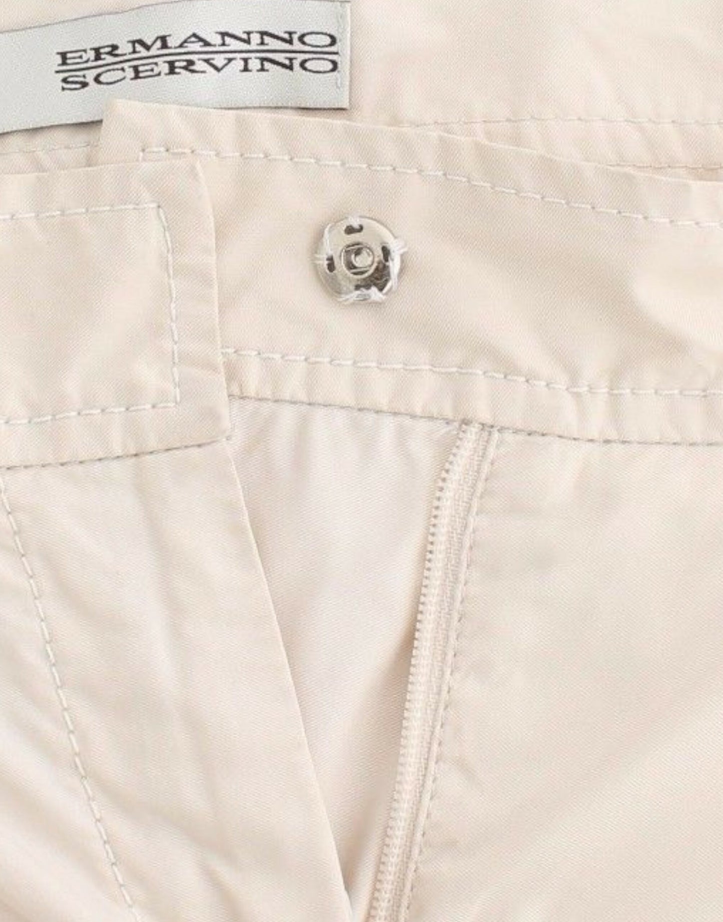 Pantaloni eleganti casual chino beige color cachi