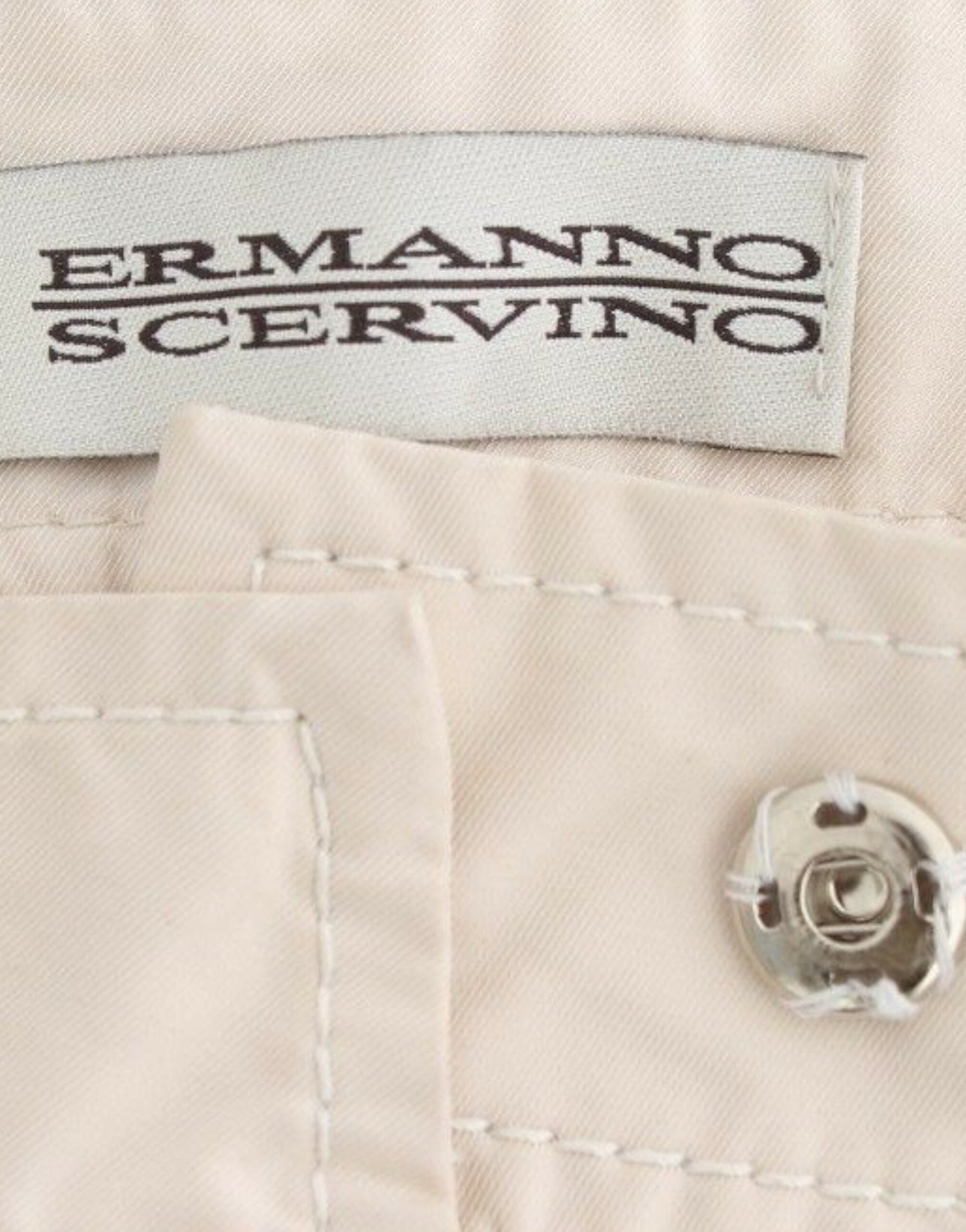 Pantaloni eleganti casual chino beige color cachi