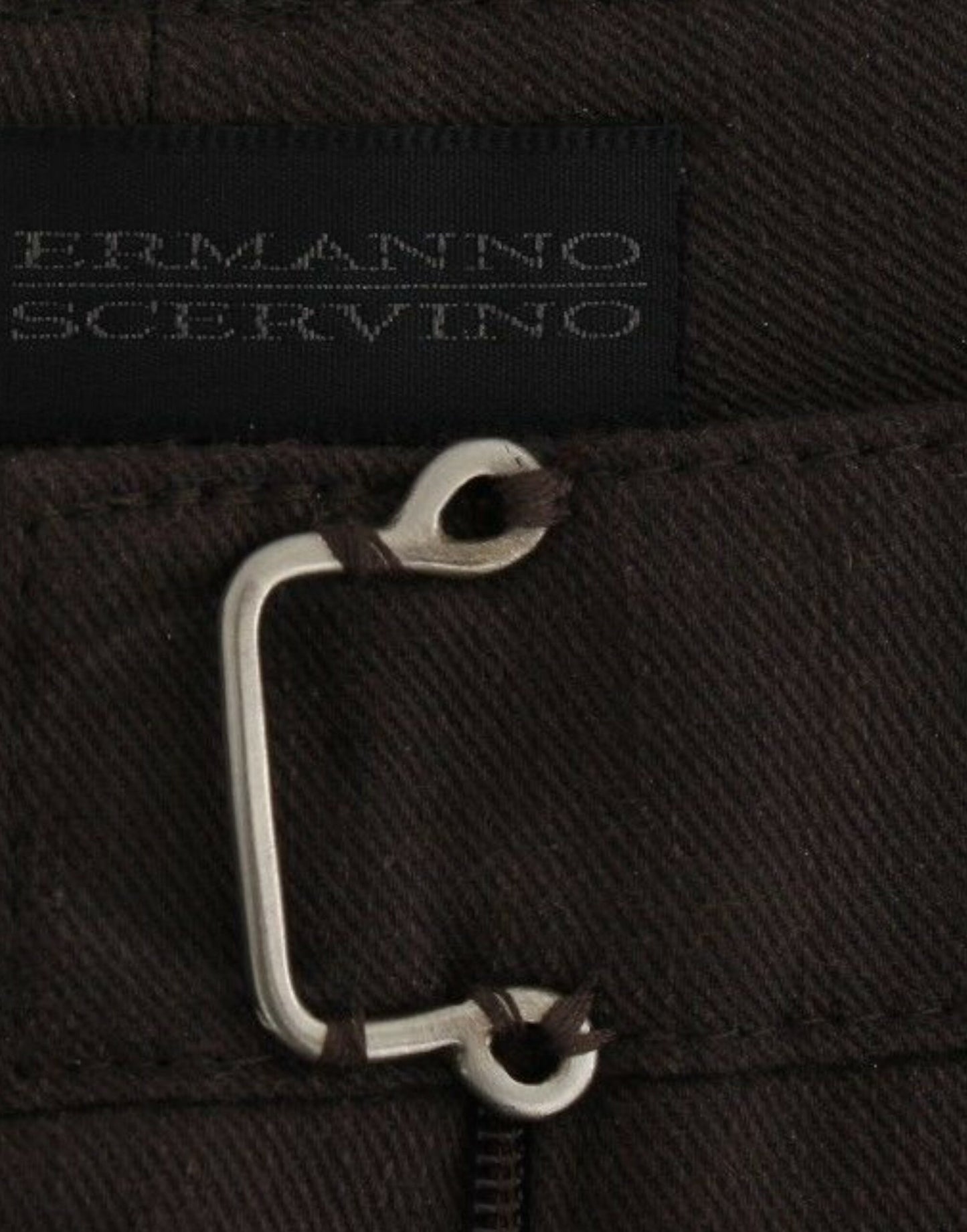 Pantaloni eleganti casual chino marroni color cachi