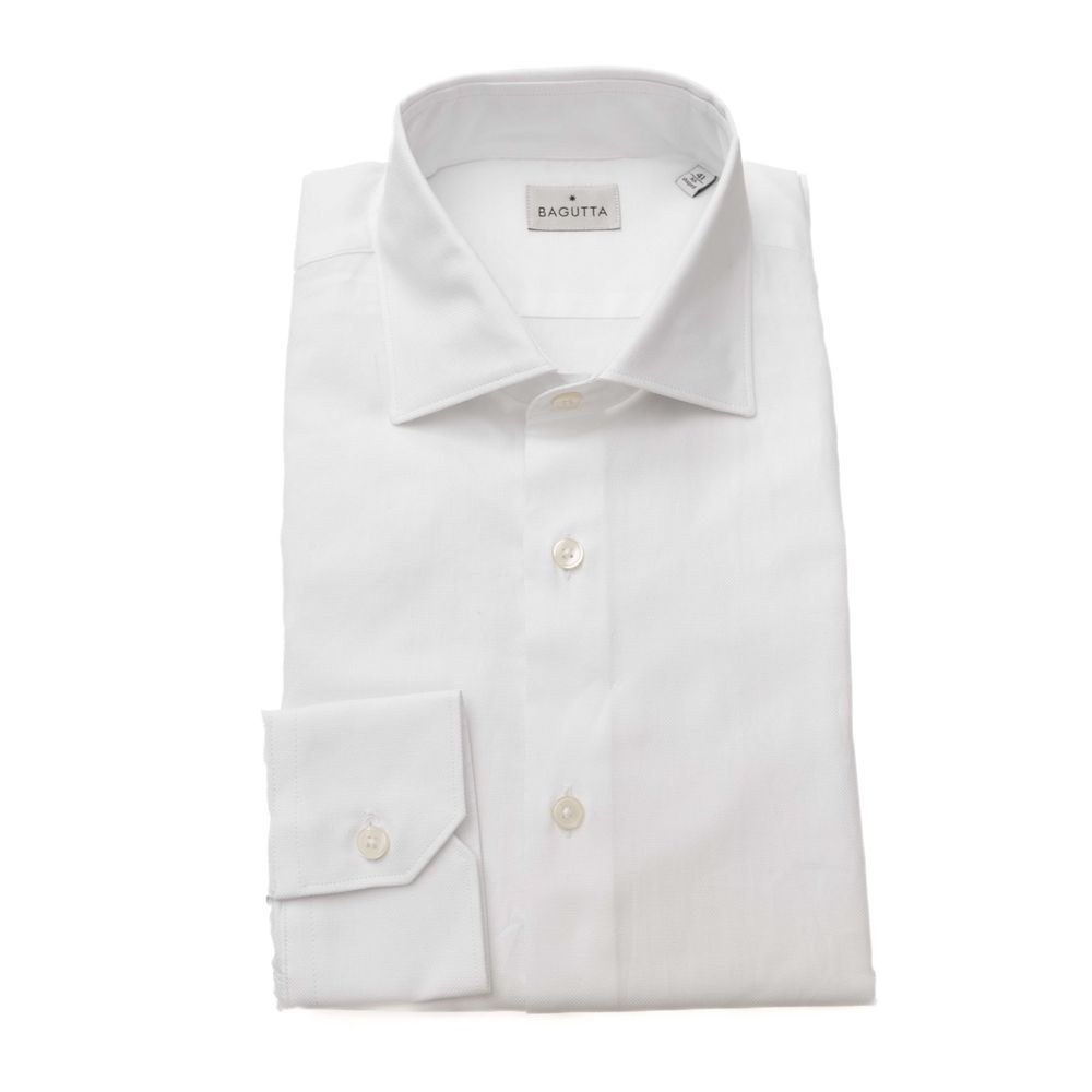 Chemise pour homme en coton blanc Bagutta
