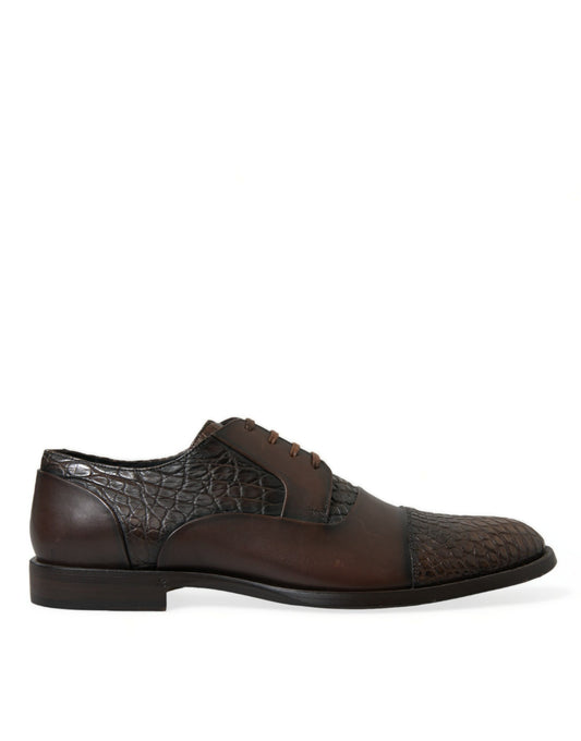 Dolce & Gabbana – Elegante Oxford-Abendschuhe aus strukturiertem Leder