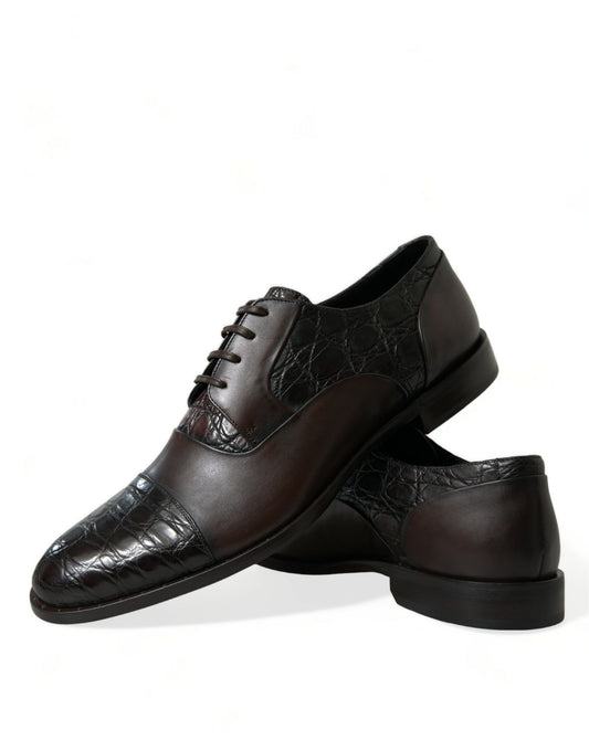 Dolce & Gabbana – Elegante, braune Derby-Schuhe für formelle Anlässe