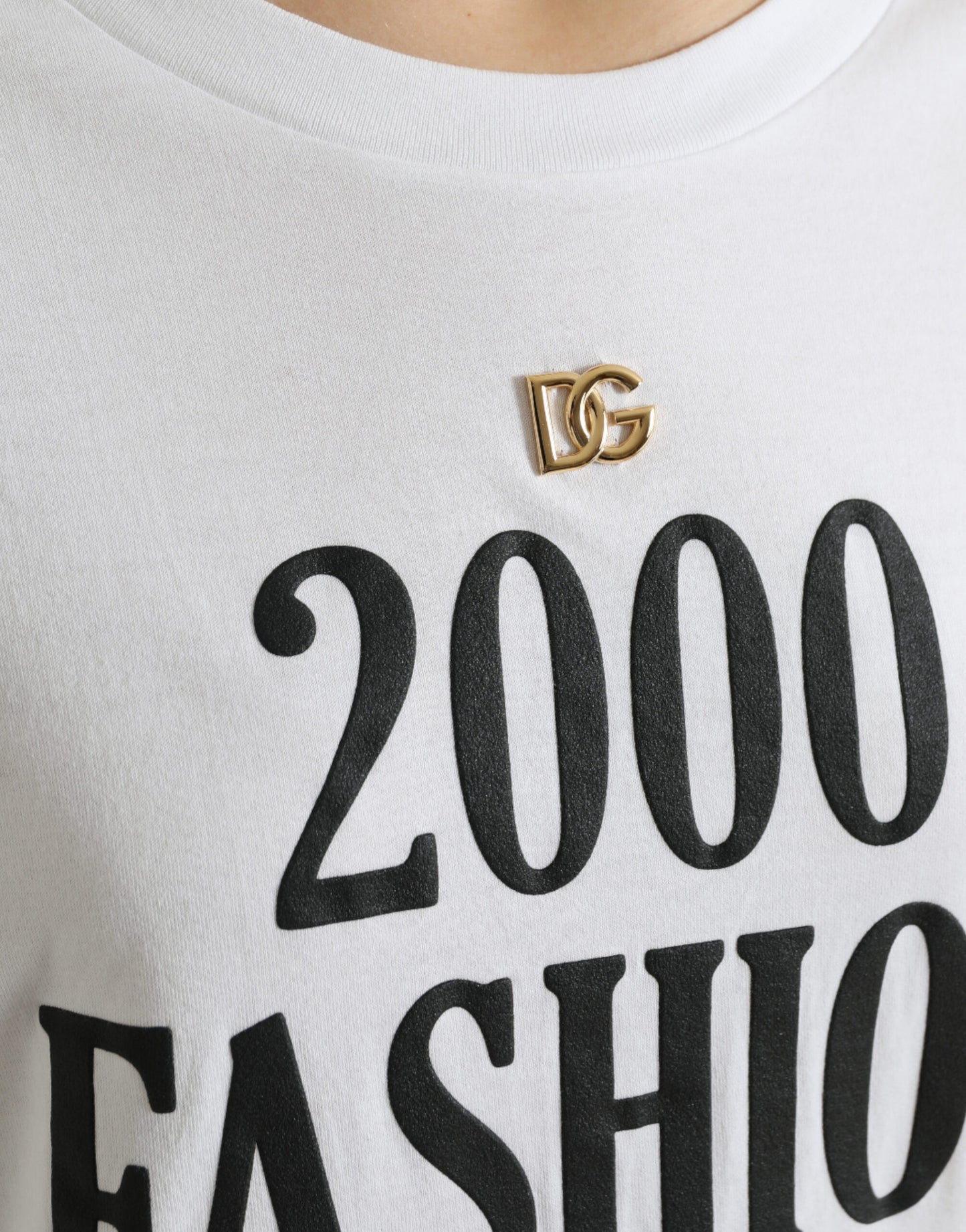 Dolce & Gabbana Elegantes weißes Baumwoll-T-Shirt mit Schnürung