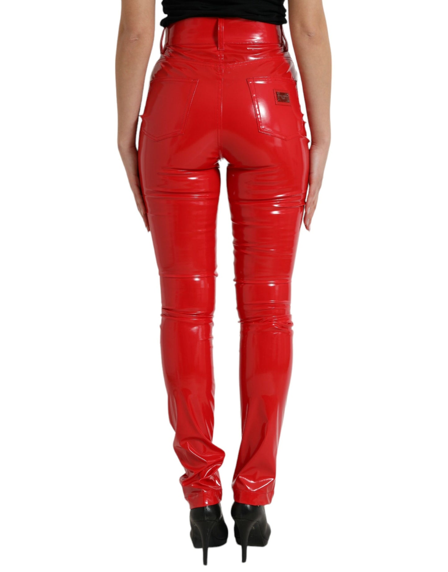 Dolce & Gabbana High Waist Rote Skinny-Hose - Schlank und schick