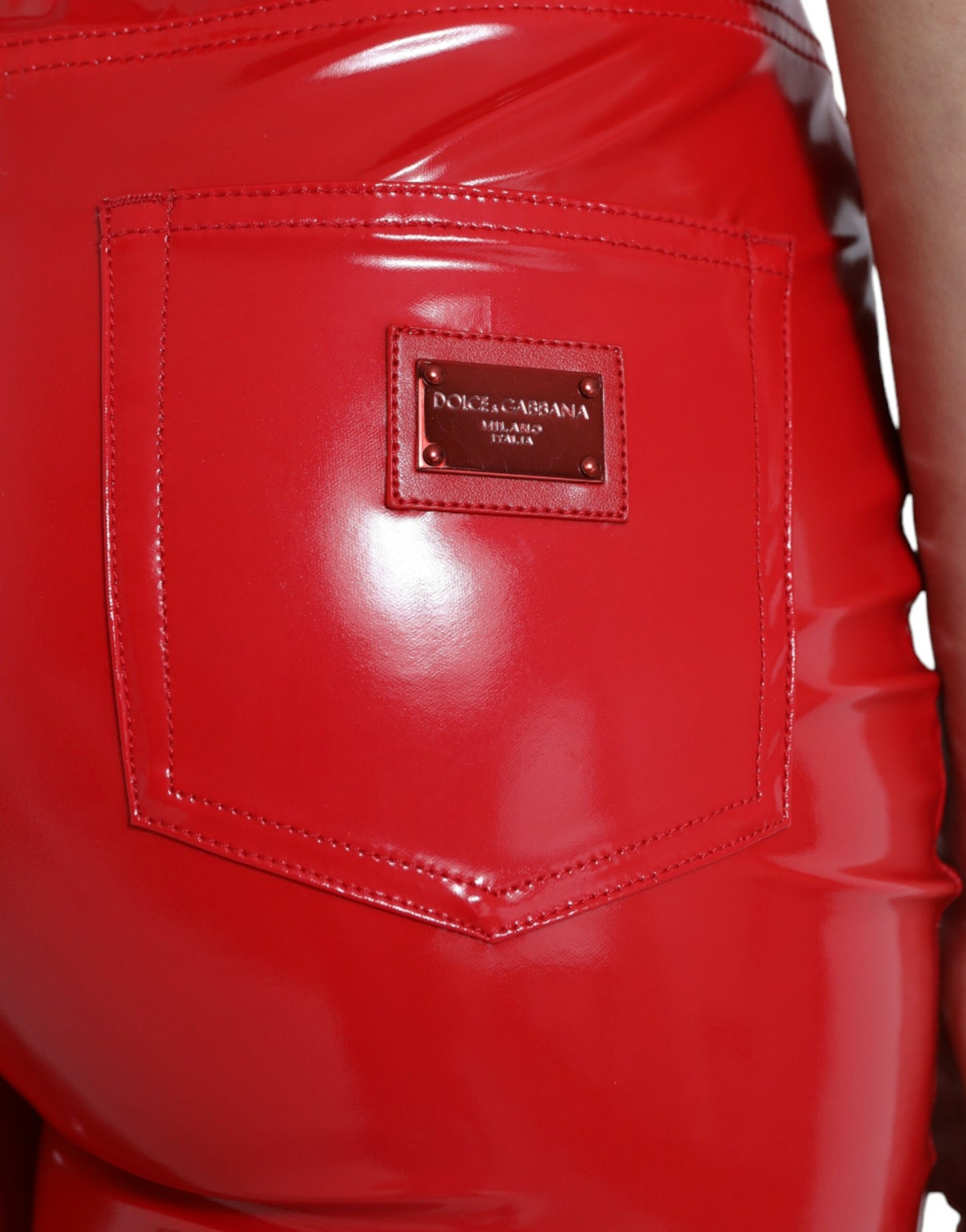 Dolce & Gabbana High Waist Rote Skinny-Hose - Schlank und schick