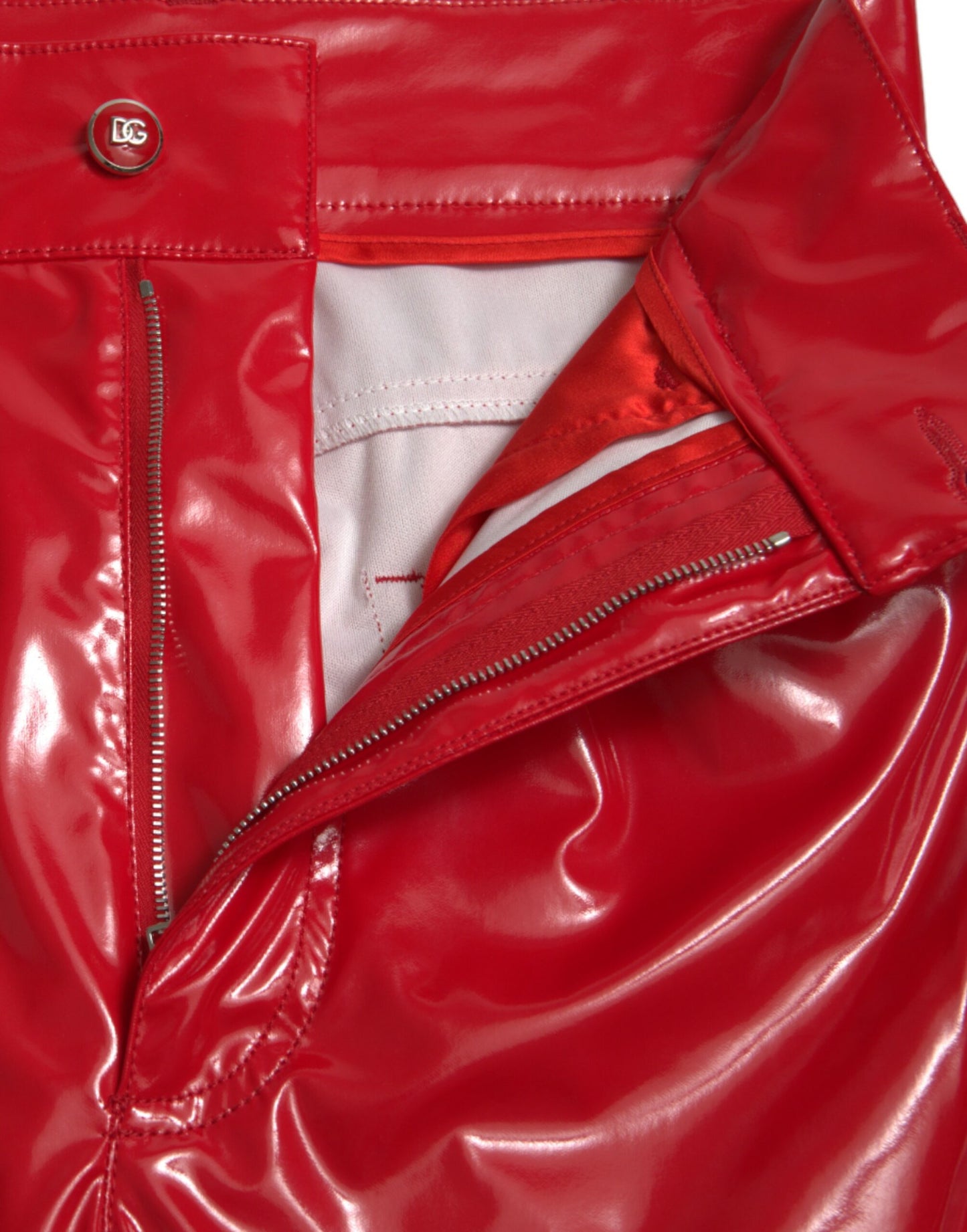 Dolce & Gabbana High Waist Rote Skinny-Hose - Schlank und schick