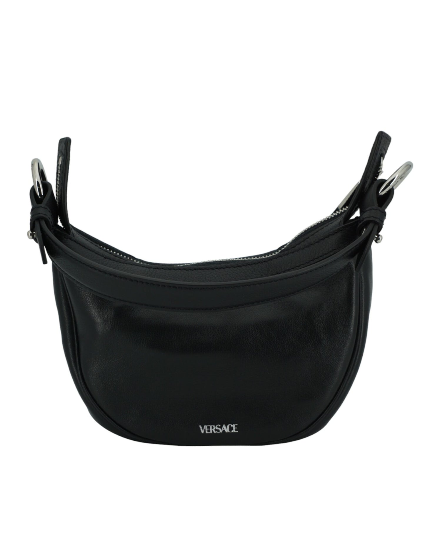 Versace – Elegante schwarze Mini-Hobo-Umhängetasche