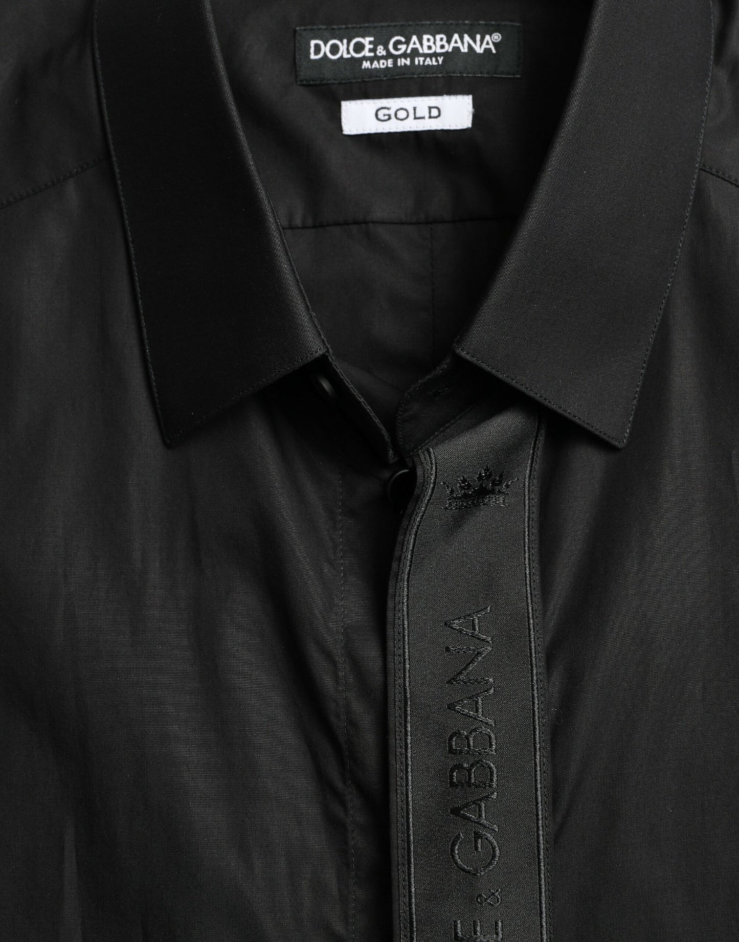 Dolce & Gabbana Elegantes schwarzes Slim Fit-Oberhemd