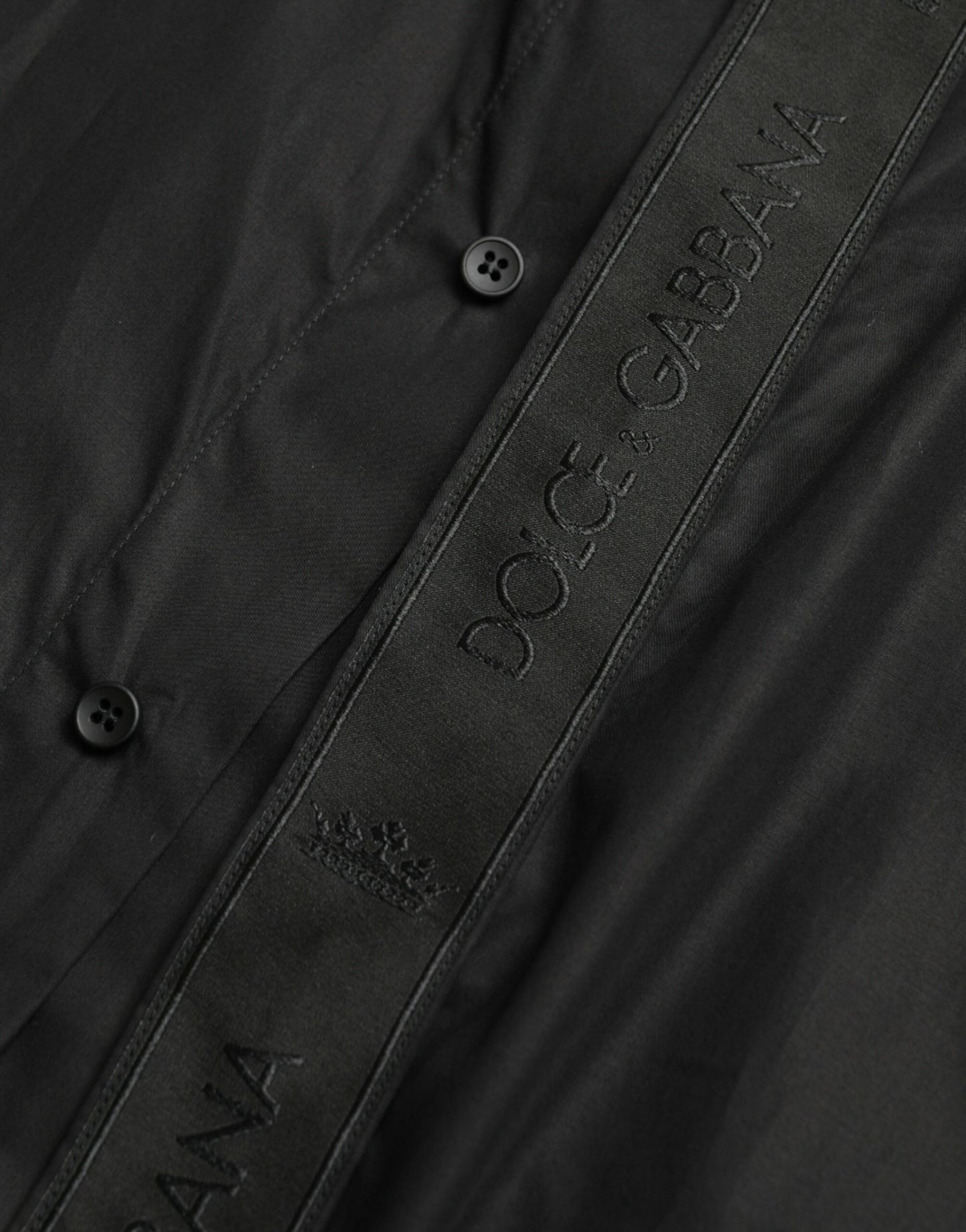 Dolce & Gabbana Elegantes schwarzes Slim Fit-Oberhemd