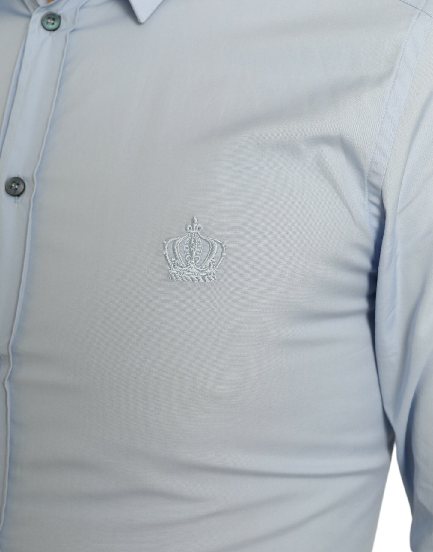 Dolce & Gabbana Elegantes Slim Fit-Hemd in Himmelblau