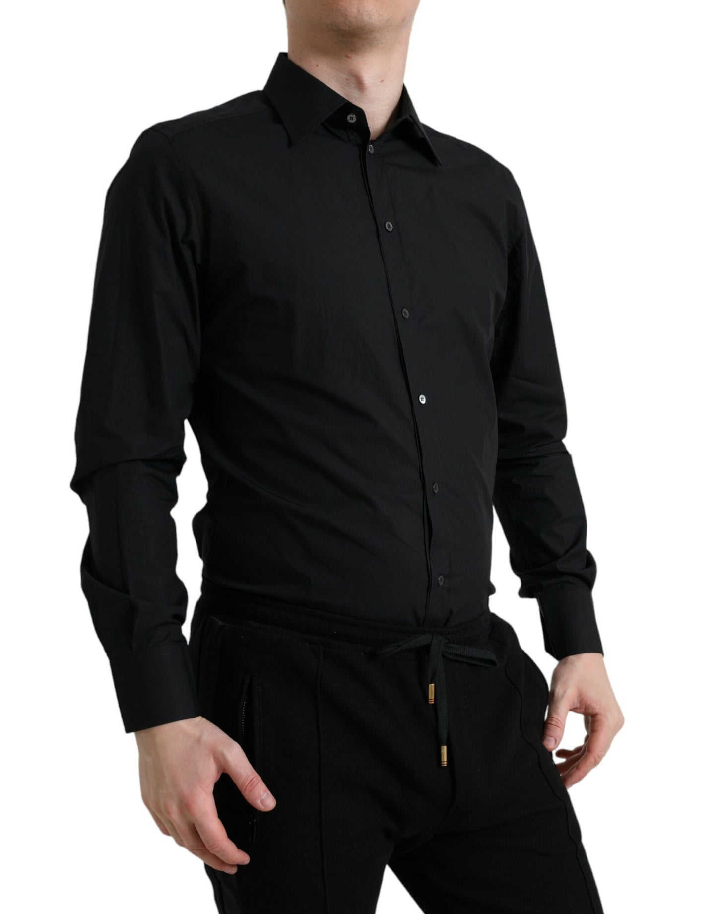 Dolce & Gabbana – Elegantes schwarzes italienisches Slim Fit-Hemd