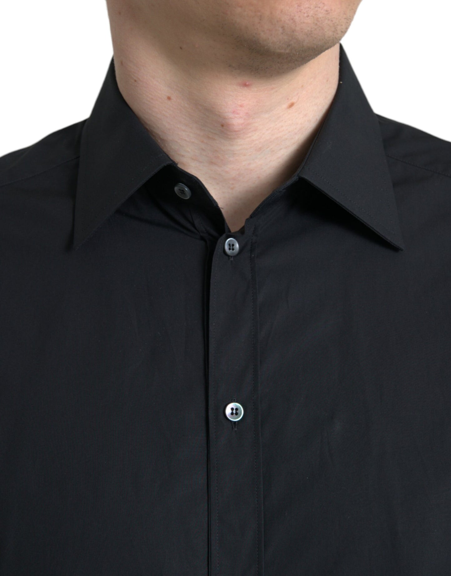 Dolce & Gabbana – Elegantes schwarzes italienisches Slim Fit-Hemd