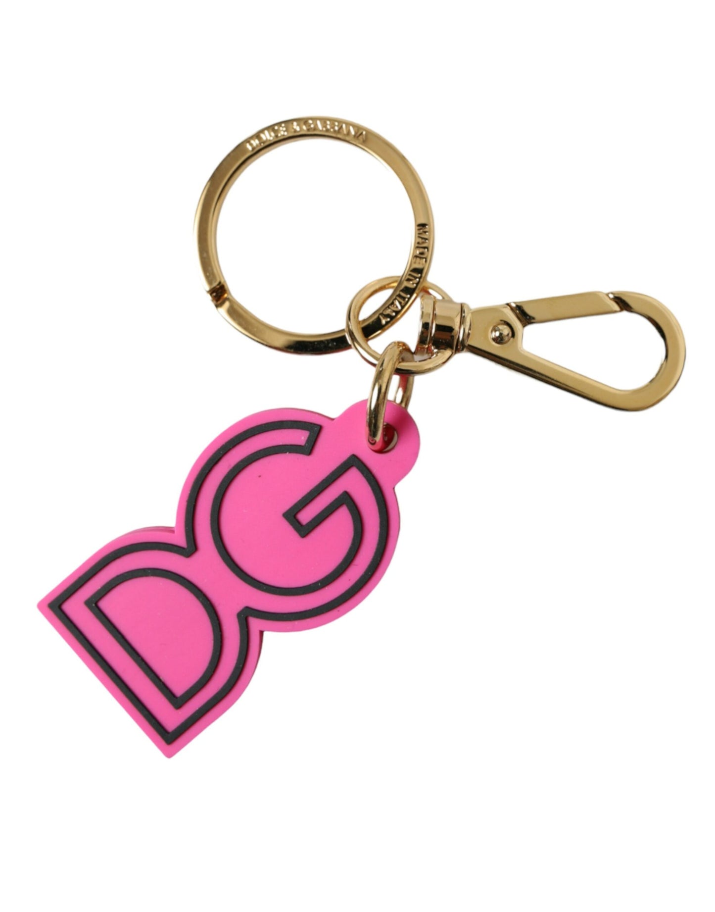 Dolce & Gabbana Chic Gold und Pink Schlüsselanhänger Eleganz
