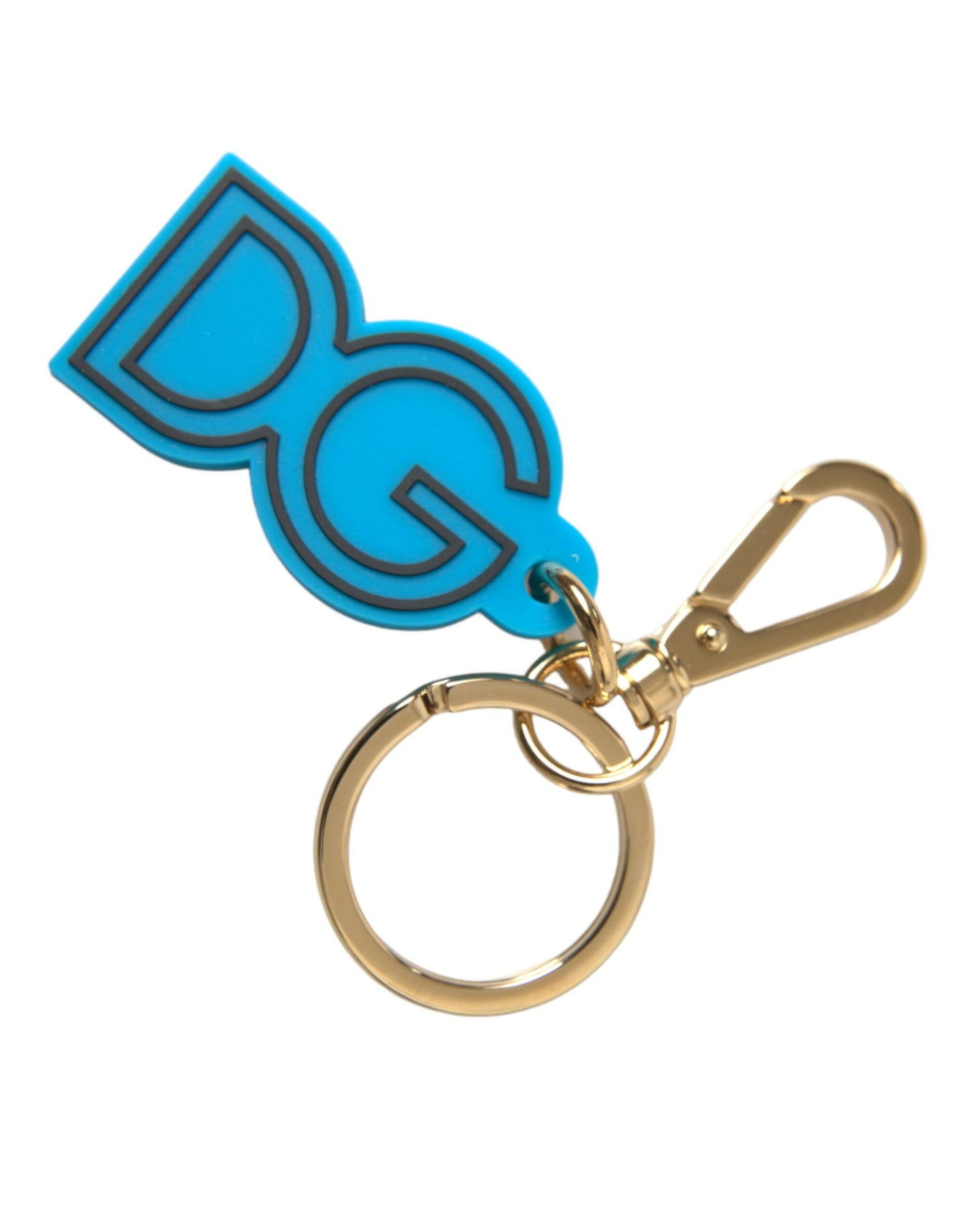 Dolce & Gabbana Elegantes Schlüsselanhänger-Accessoire in Blau und Gold