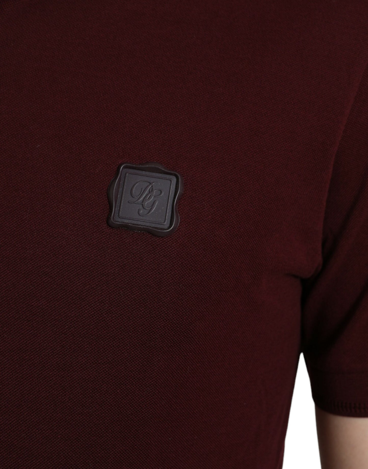 Dolce & Gabbana Elegantes Poloshirt aus kastanienbrauner Baumwollmischung