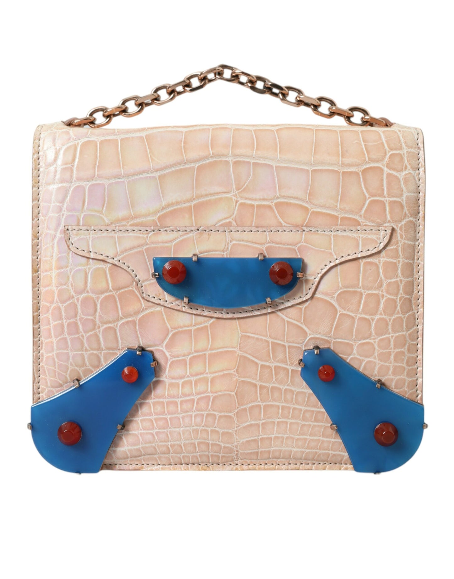 Clutch Mini Elegante in Catena Beige di Balenciaga per Eleganza Serale