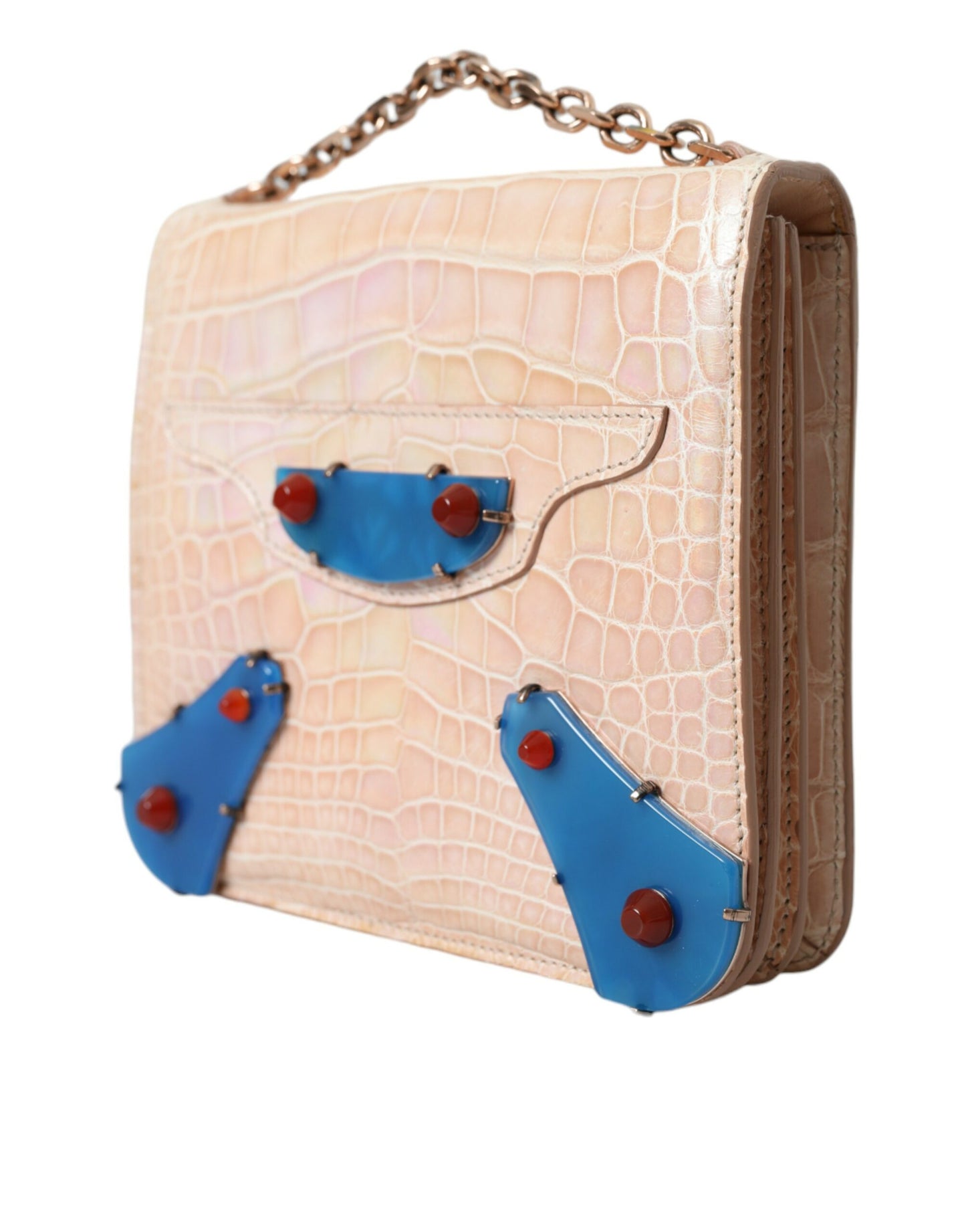 Clutch Mini Elegante in Catena Beige di Balenciaga per Eleganza Serale