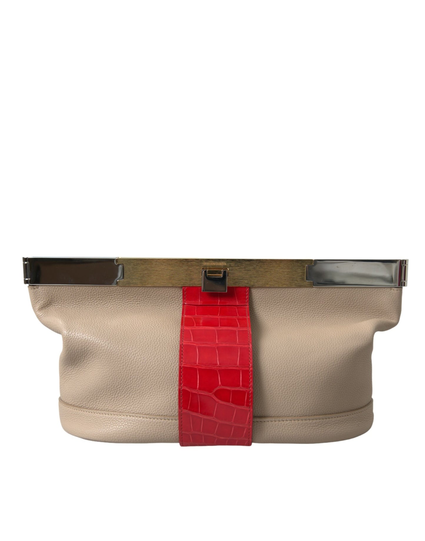 Clutch in pelle esotica bicolore Balenciaga