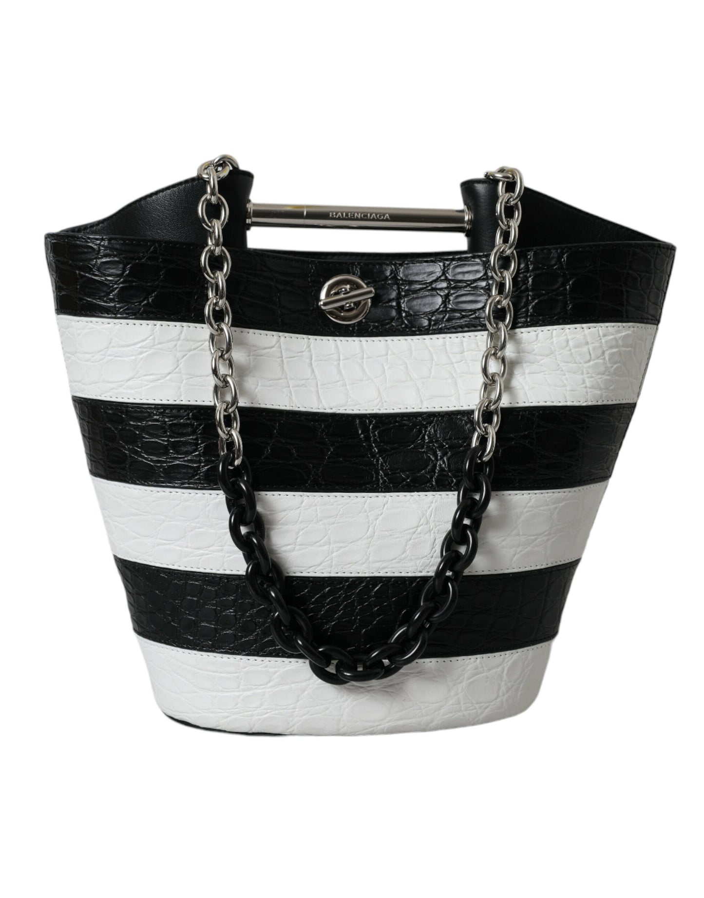 Sac Maxi seau en cuir crocodile Balenciaga Chic