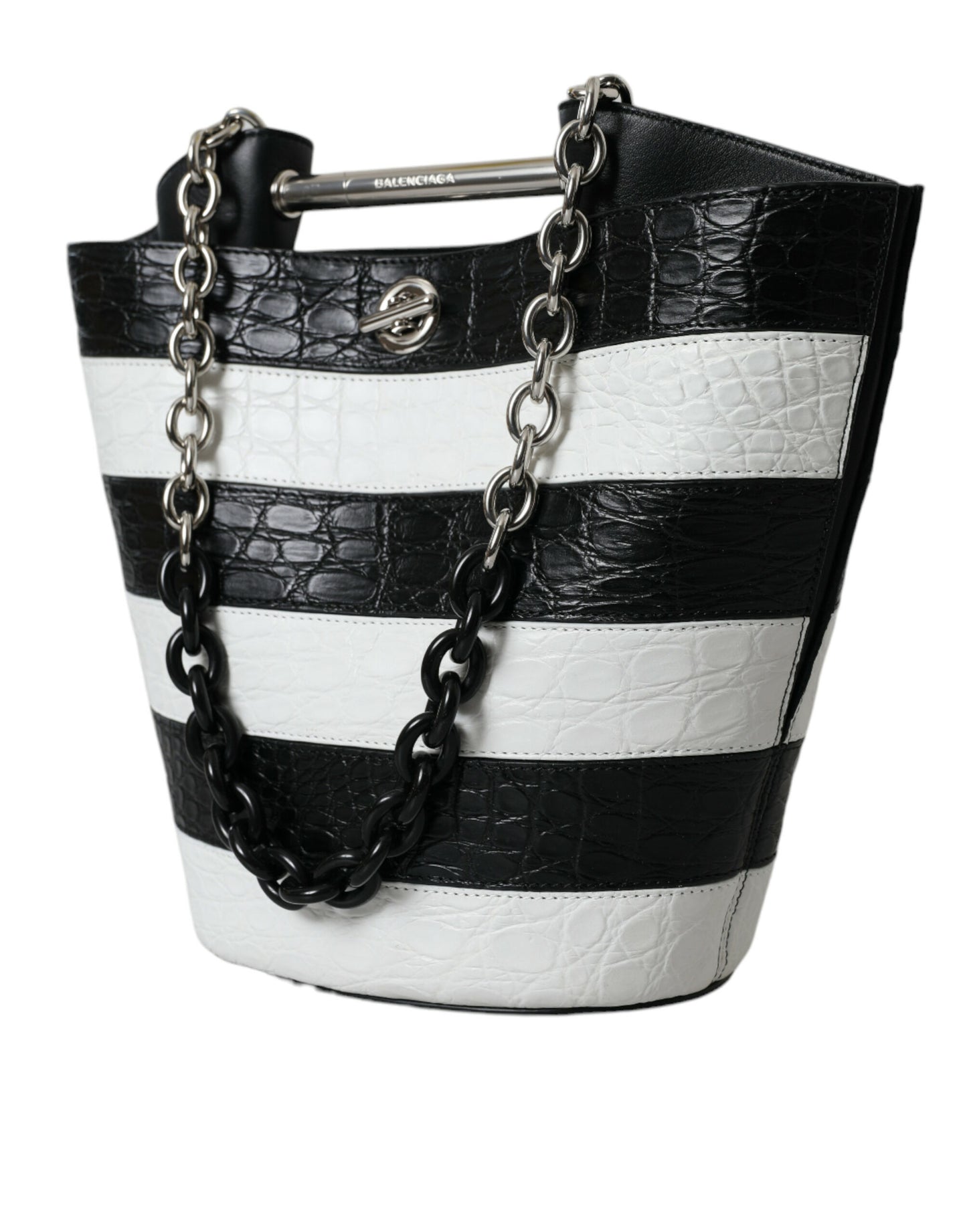 Sac Maxi seau en cuir crocodile Balenciaga Chic