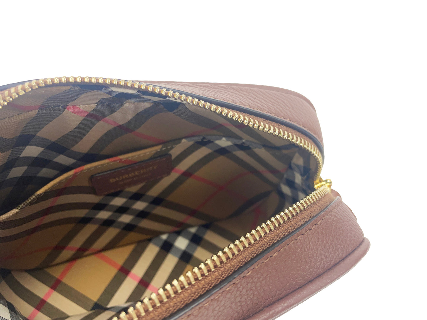 Sac bandoulière en cuir tan petit modèle avec logo TB de Burberry