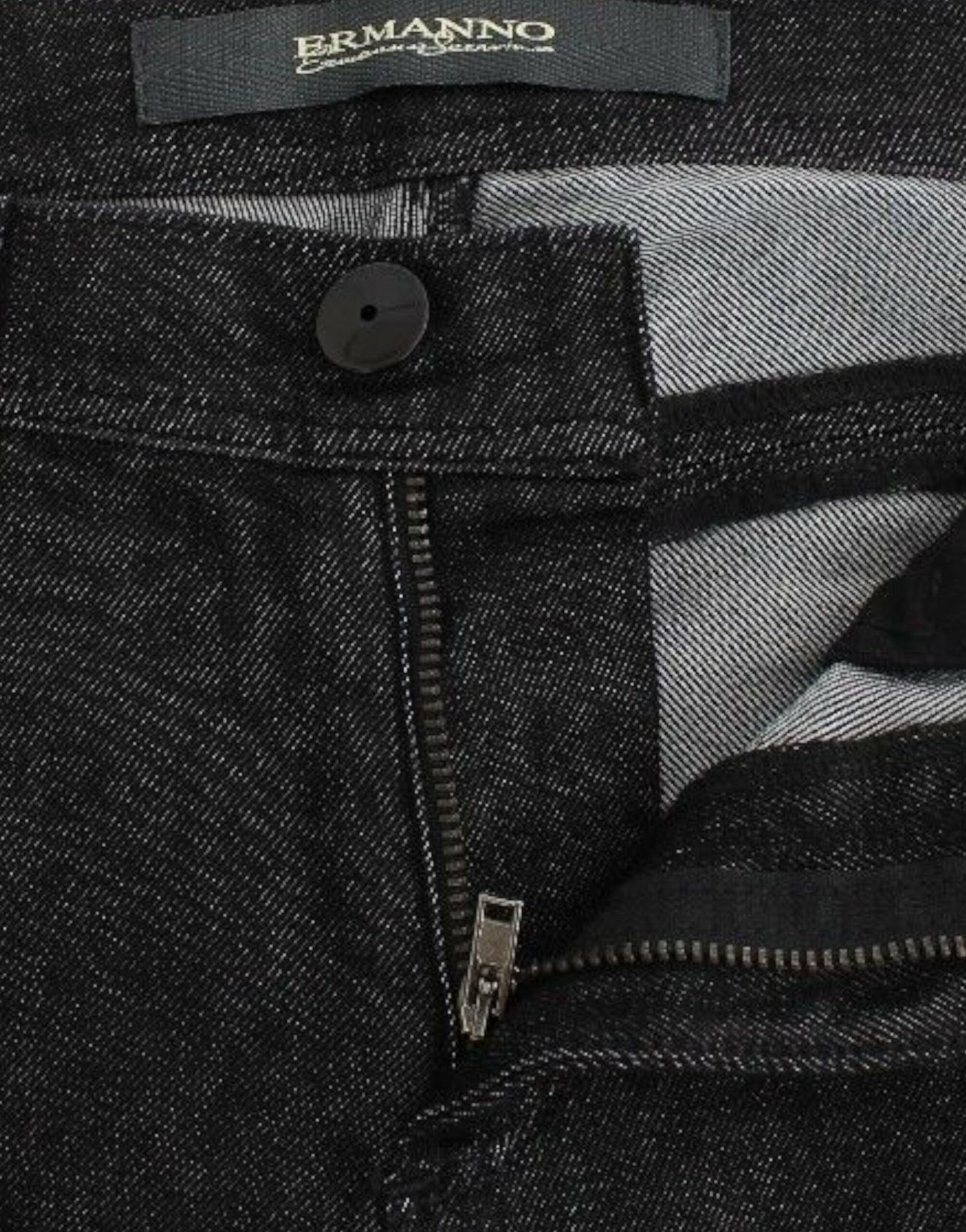 Vaqueros ajustados negros Pantalones de mezclilla Estiramiento de pierna ajustado
