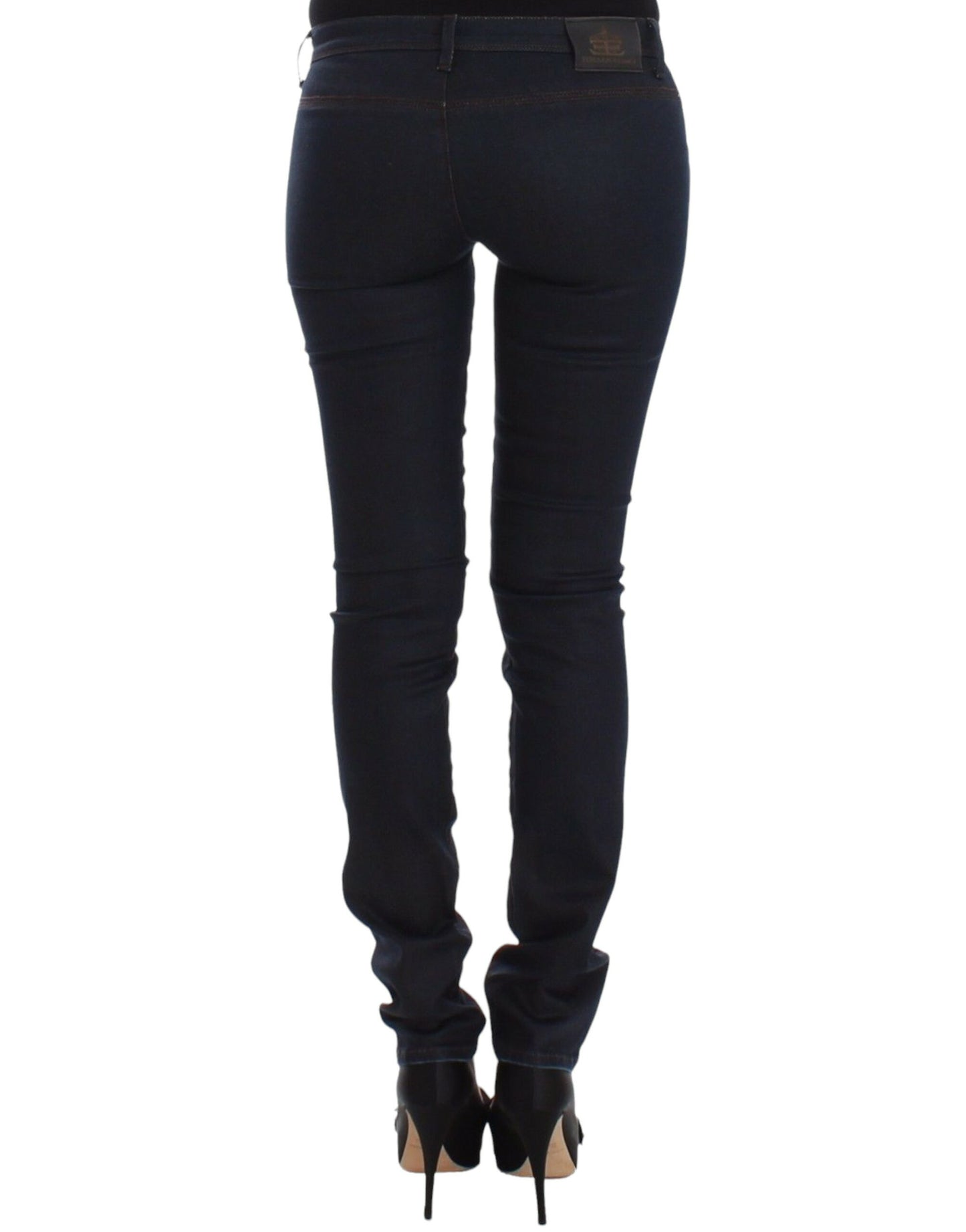 Jeans slim blu Pantaloni denim gamba skinny elasticizzata