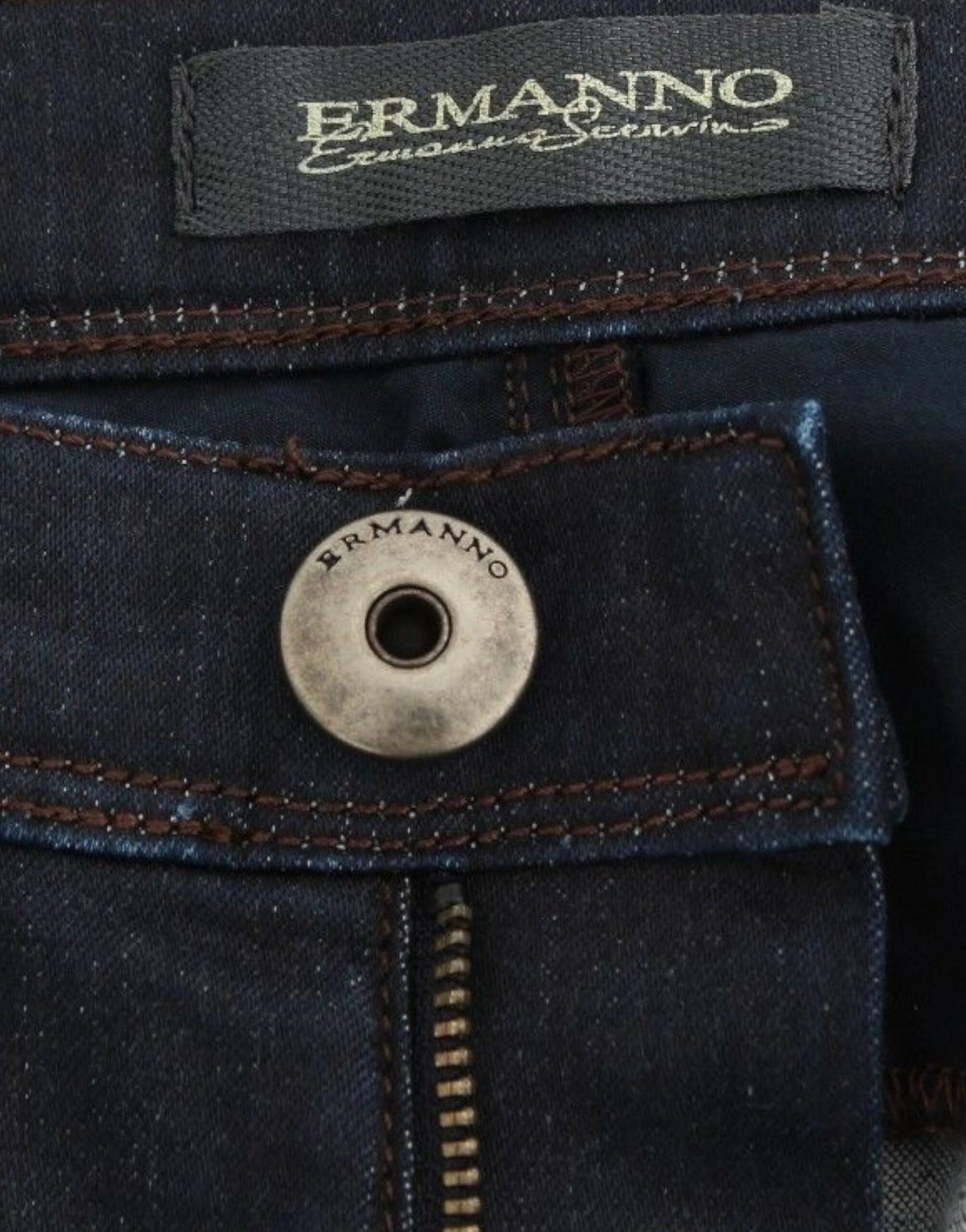 Jeans slim blu Pantaloni denim gamba skinny elasticizzata