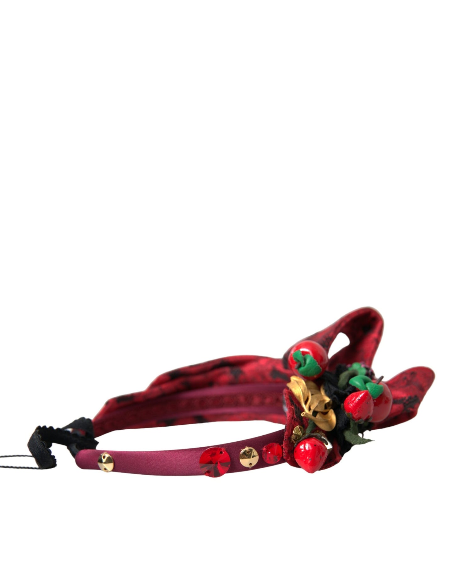 Dolce & Gabbana Red Cherry Sicily Verziertes Haarband-Diadem für Damen