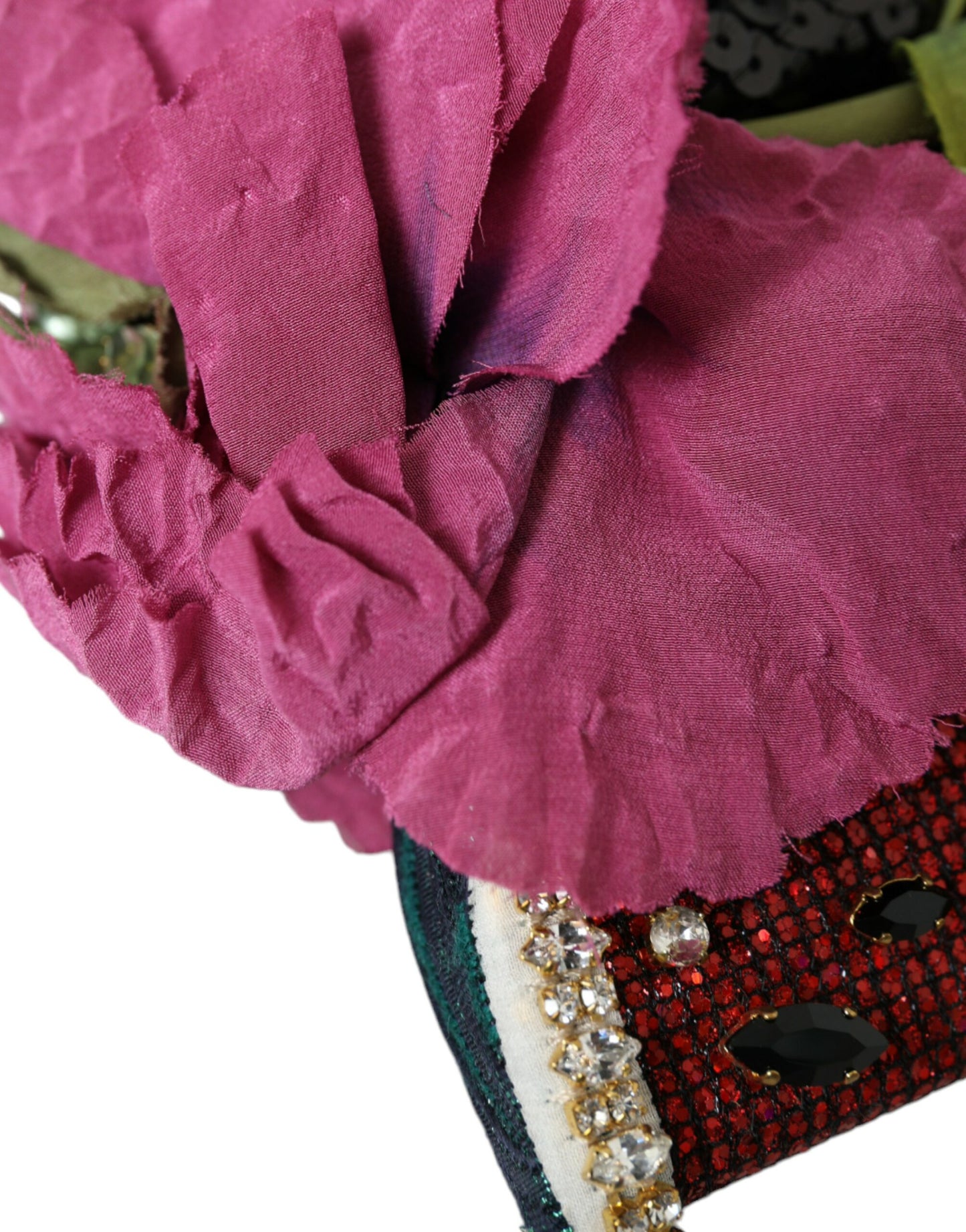 Dolce & Gabbana Rotes Haarband mit Wassermelonen-Kirschkristallen und Statement-Diadem