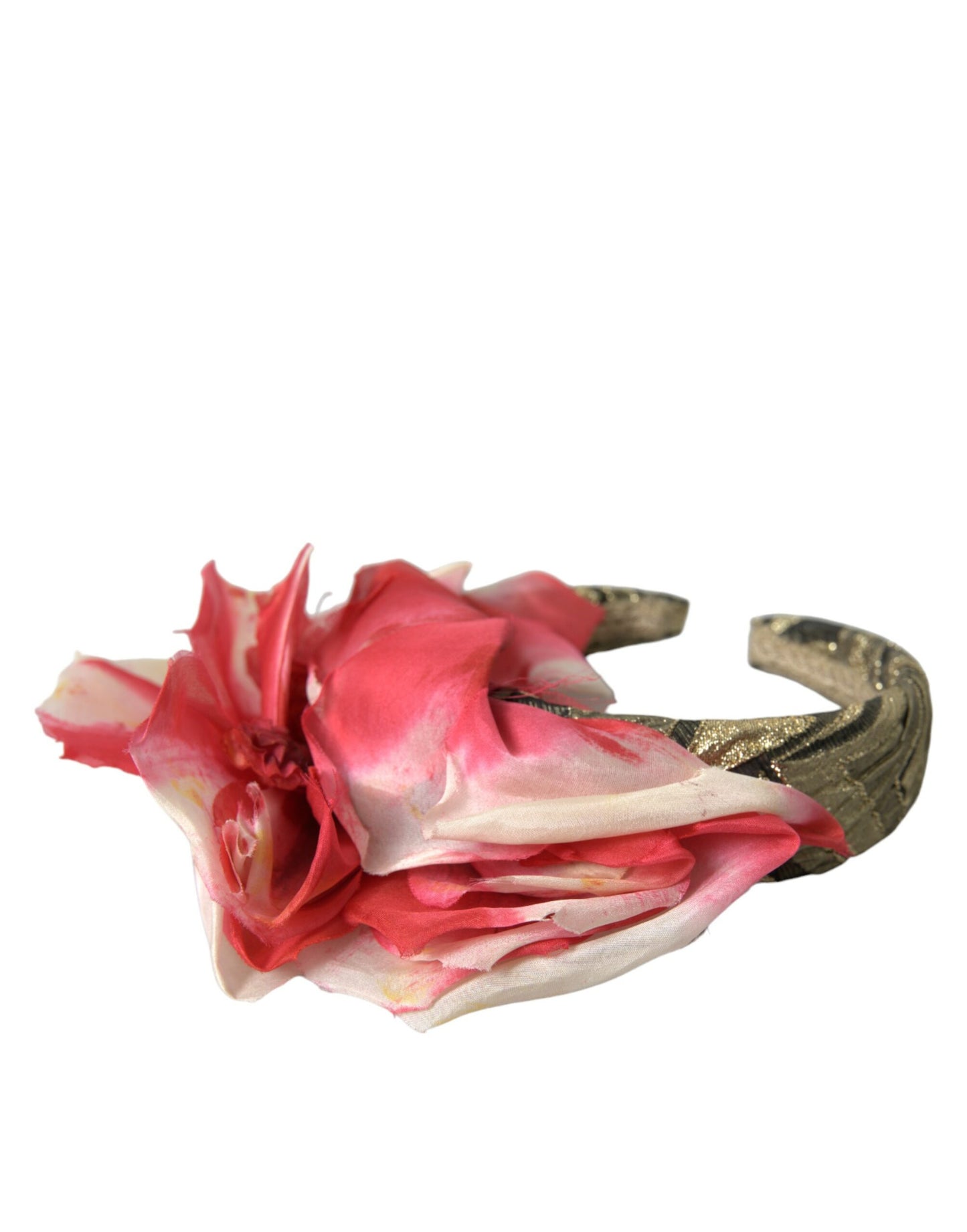 Dolce & Gabbana Mehrfarbiges Seiden-Stirnband mit Blumenapplikation für Damen