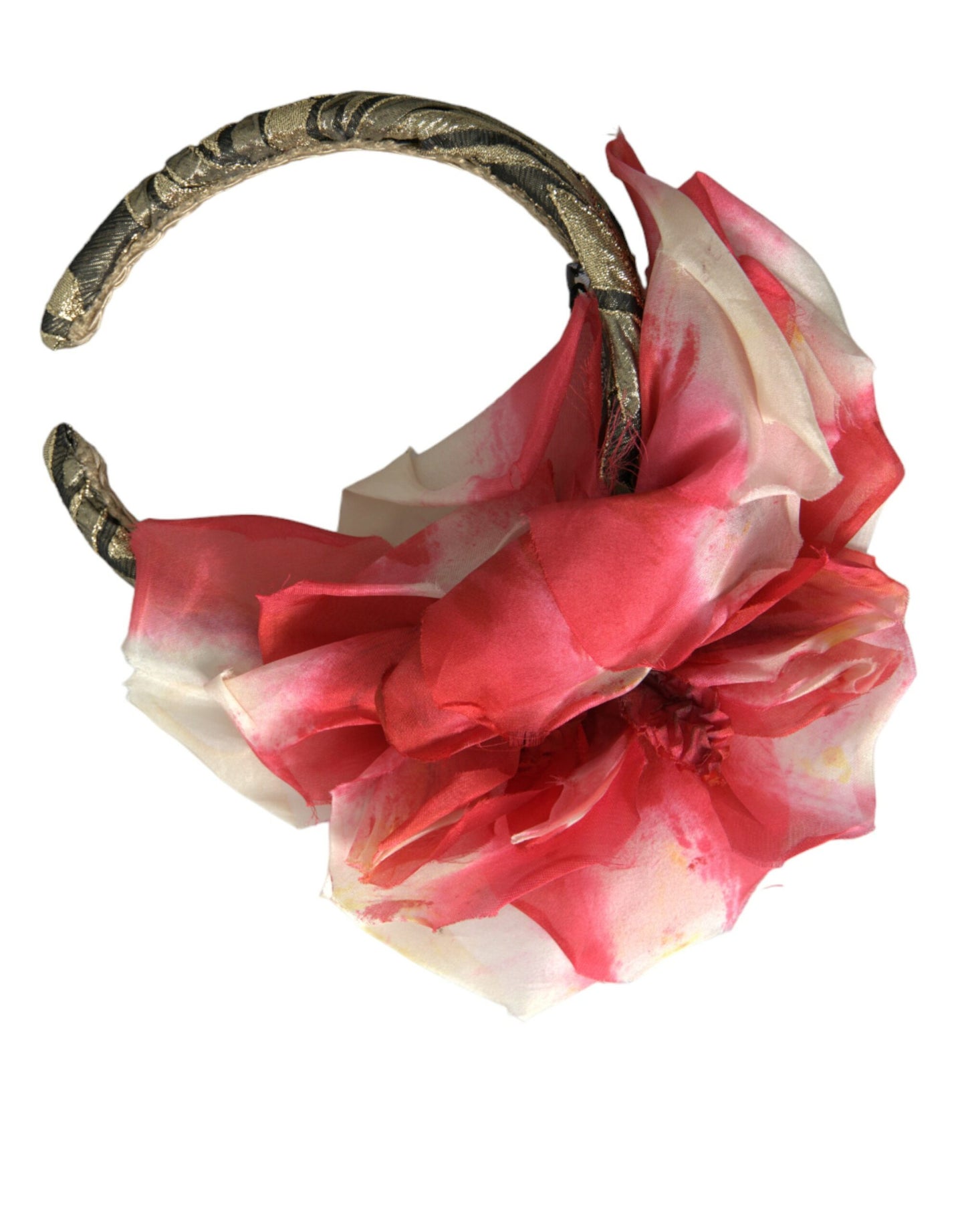 Dolce & Gabbana Mehrfarbiges Seiden-Stirnband mit Blumenapplikation für Damen
