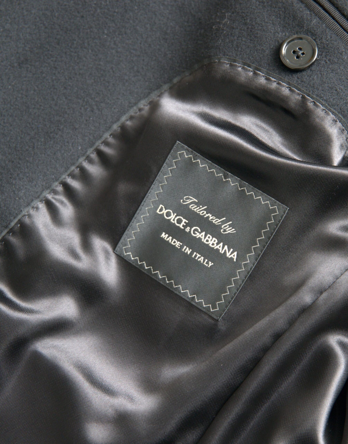 Dolce & Gabbana – Schwarze, einreihige Trenchcoat-Jacke