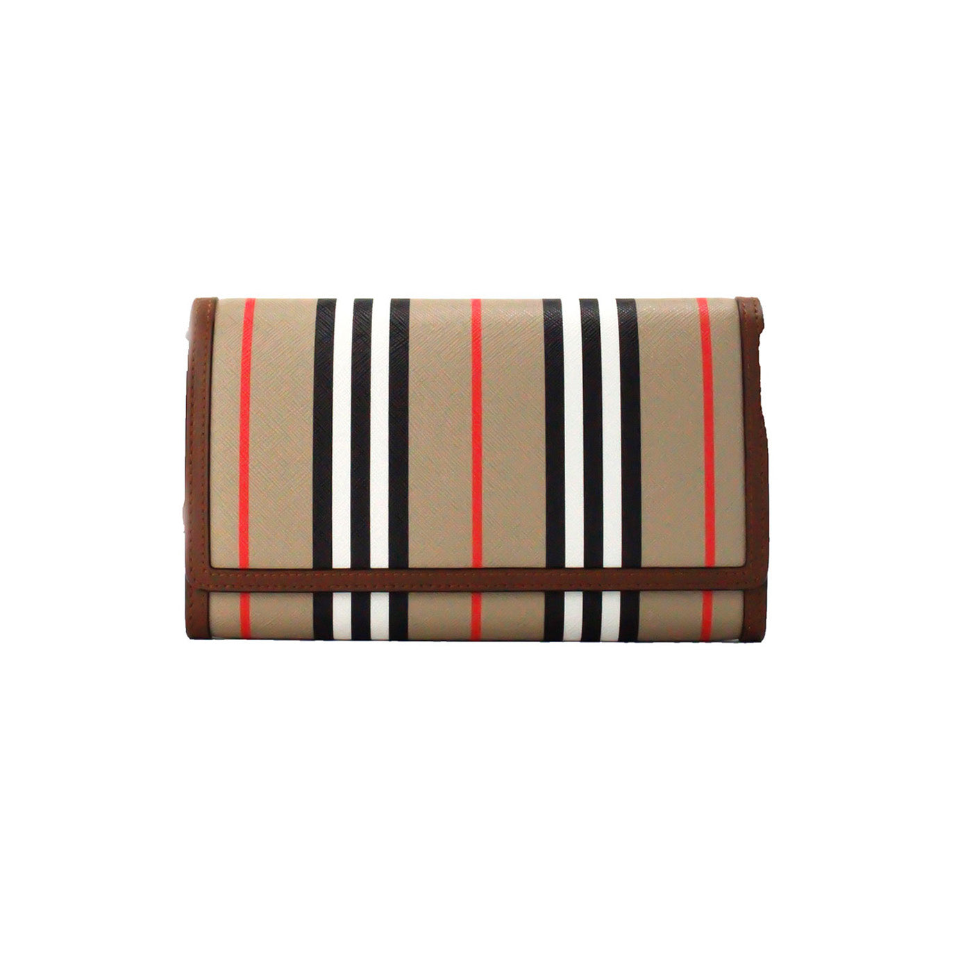 Sac bandoulière en cuir E-Canvas Burberry Hannah Icon Stripe Archive Tan