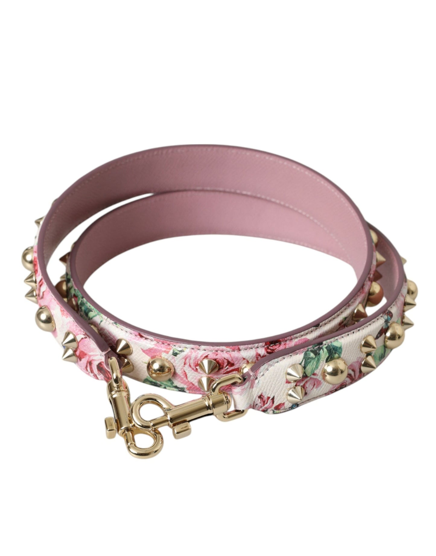 Dolce & Gabbana – Schultergurt für Handtasche mit Blumenmuster in Rosa